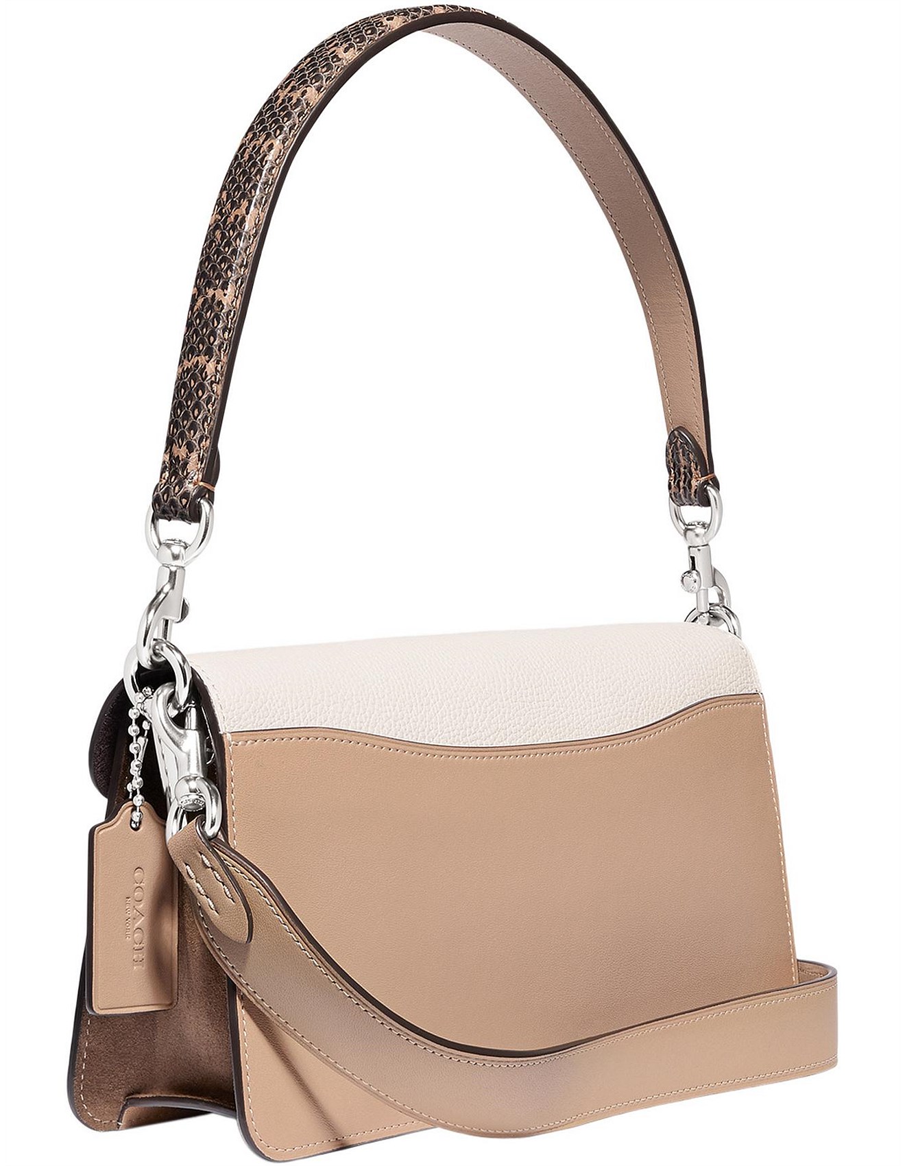 Coach Tabby Shoulder Bag 26 With Colorblock Snakeskin Detail