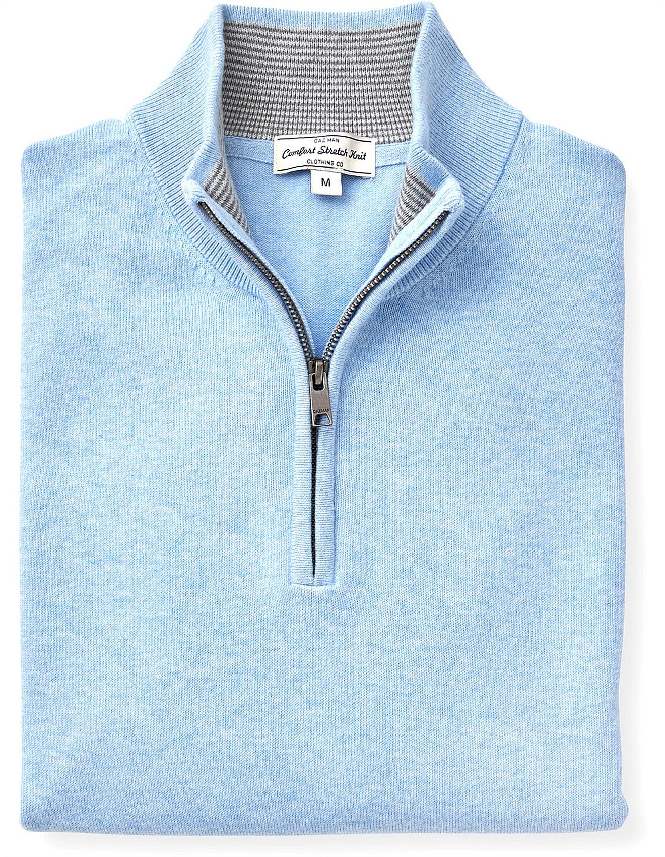 Knitwear - Gazman Cotton Stretch Half Zip Knit