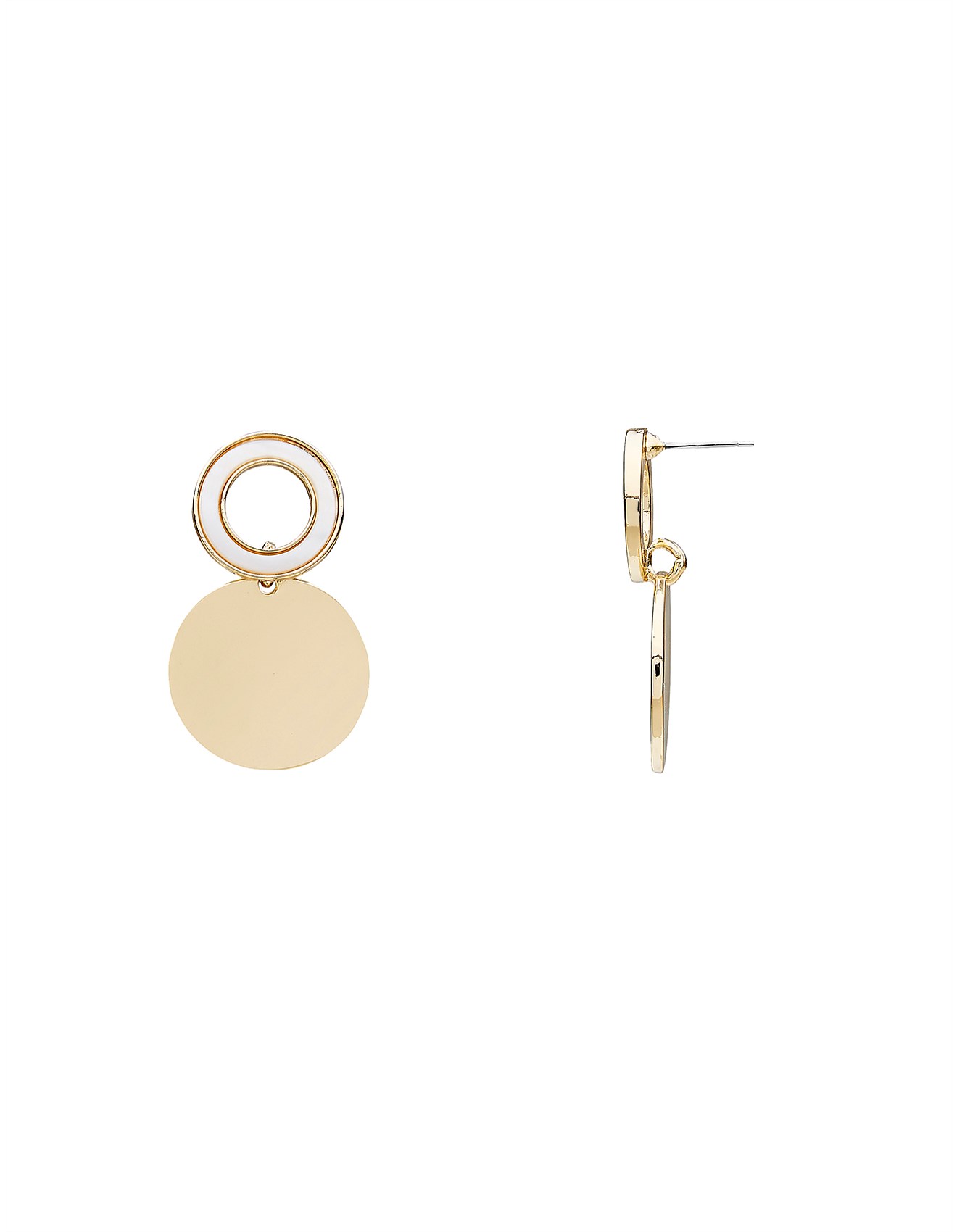 David Lawrence Shell & Disc Drop Earring David Jones