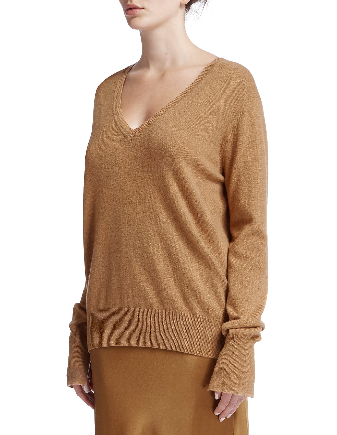Lee Mathews Cashmere V Neck Boyfriend Sweater | David Jones