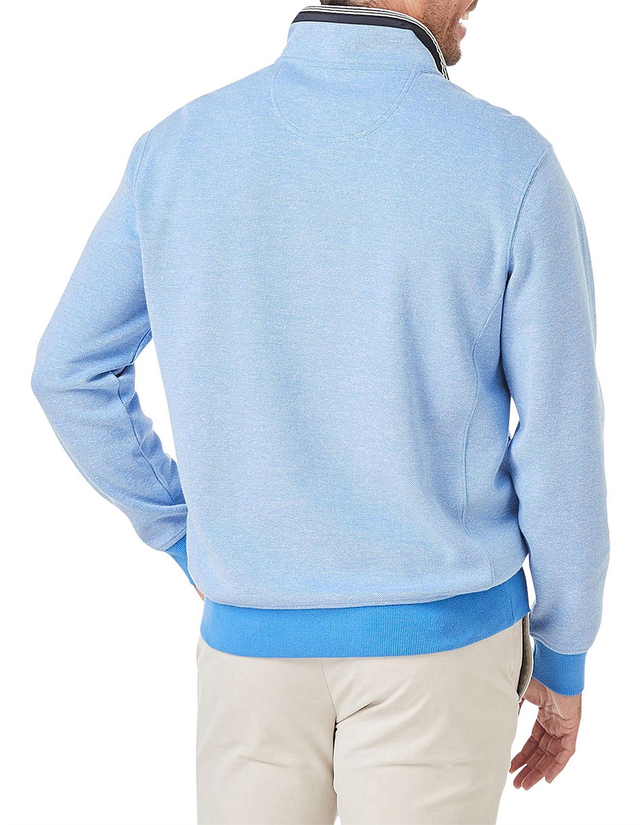 Knitwear - Gazman Oxford Knit Half Zip Knit