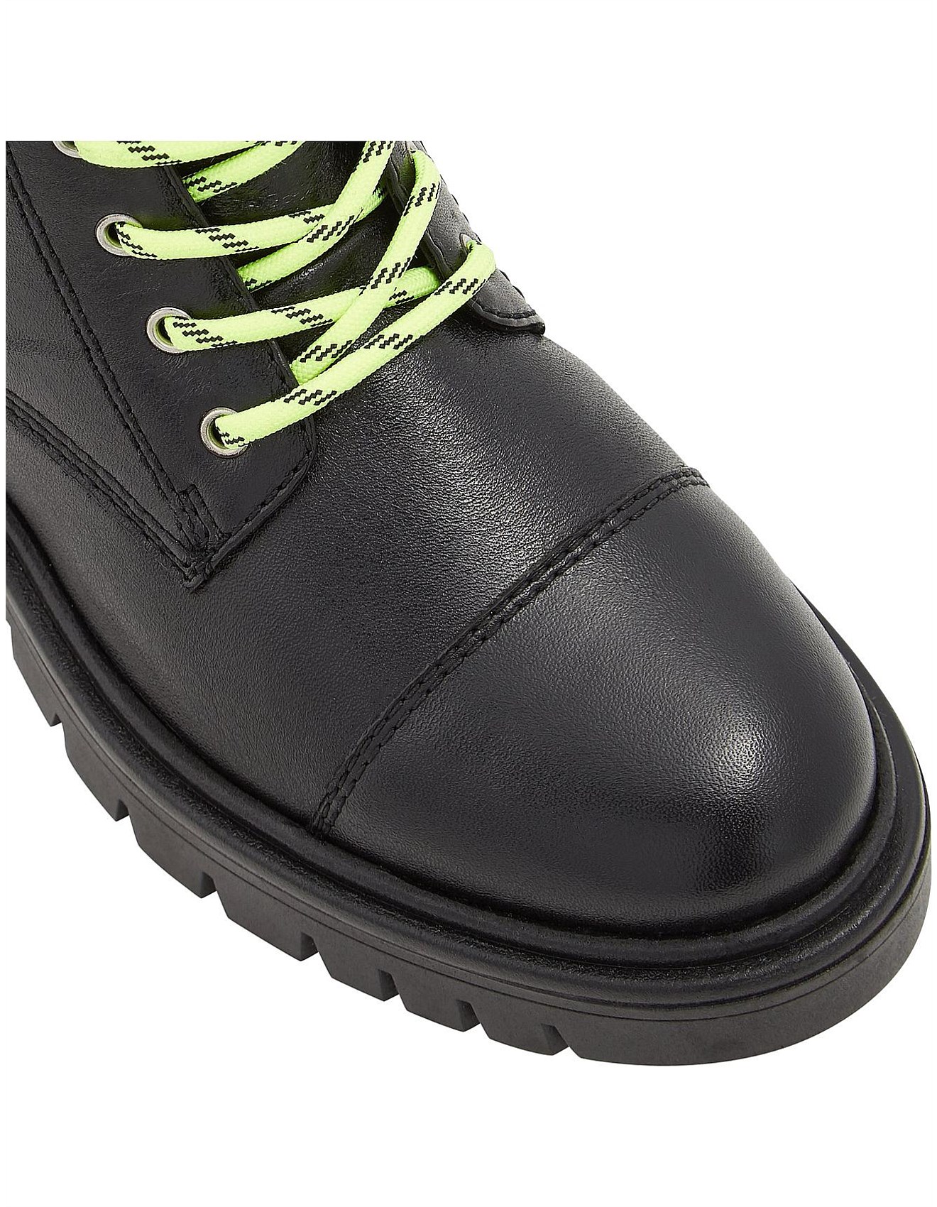 ALDO ALDO GWEMMA BLACK LEATHER ANKLE BOOTS