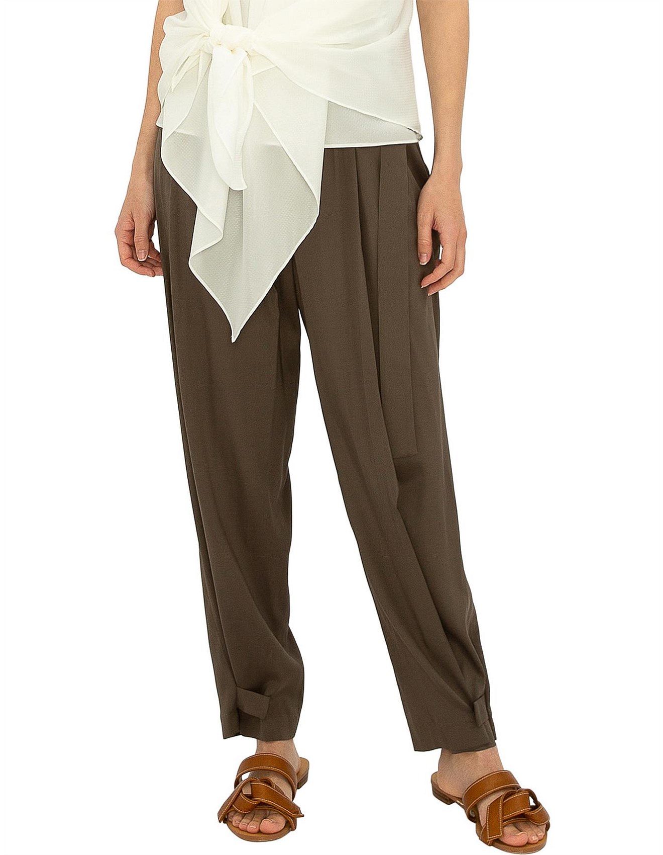 Women's Pants David Jones BRONZE SILK PAPERBARK PANT