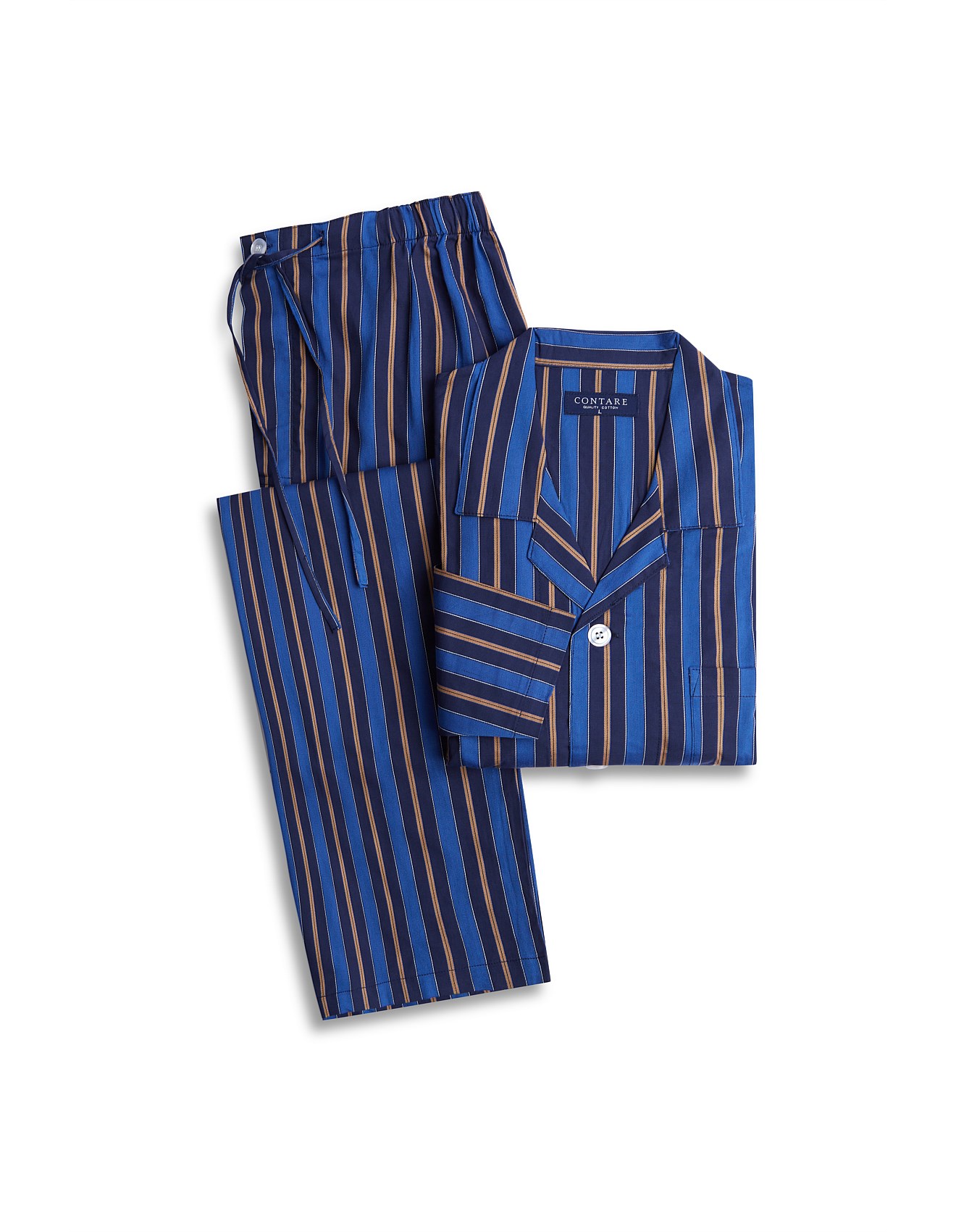 Contare Satin Stripe Long Sleeve Set David Jones