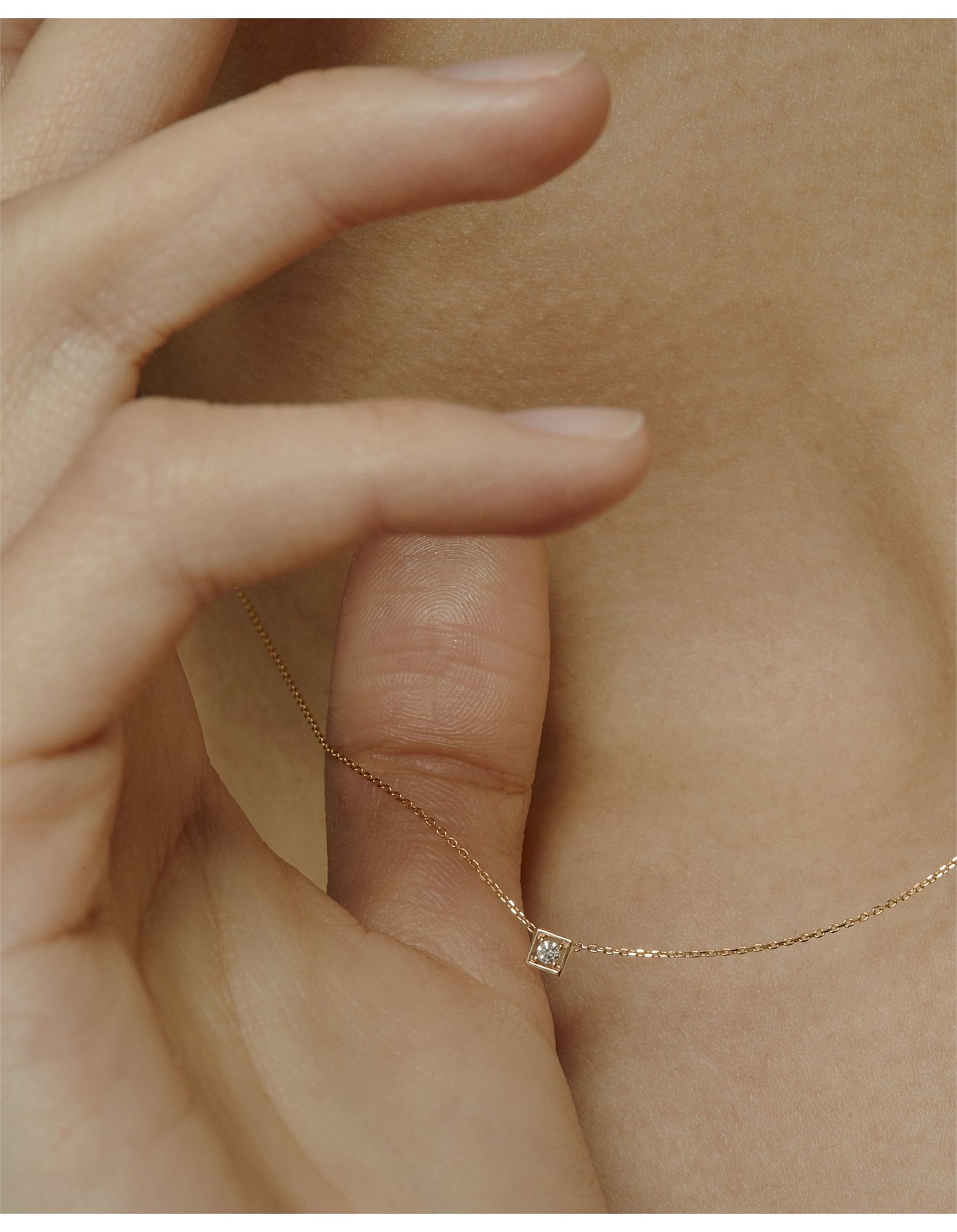 Diamond Pendant Sarah And Sebastian Tiny Lunette Necklace Sarah