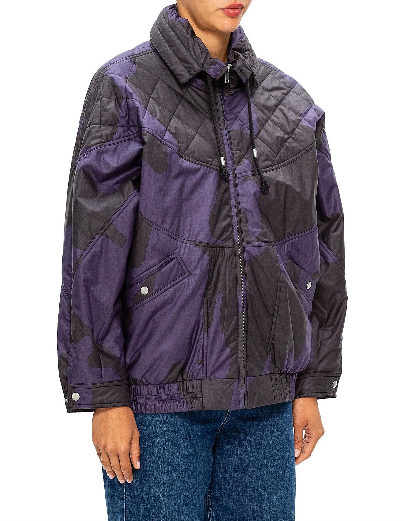 Isabel Marant Etoile Diaomia High Neck Zip Up Coat David Jones