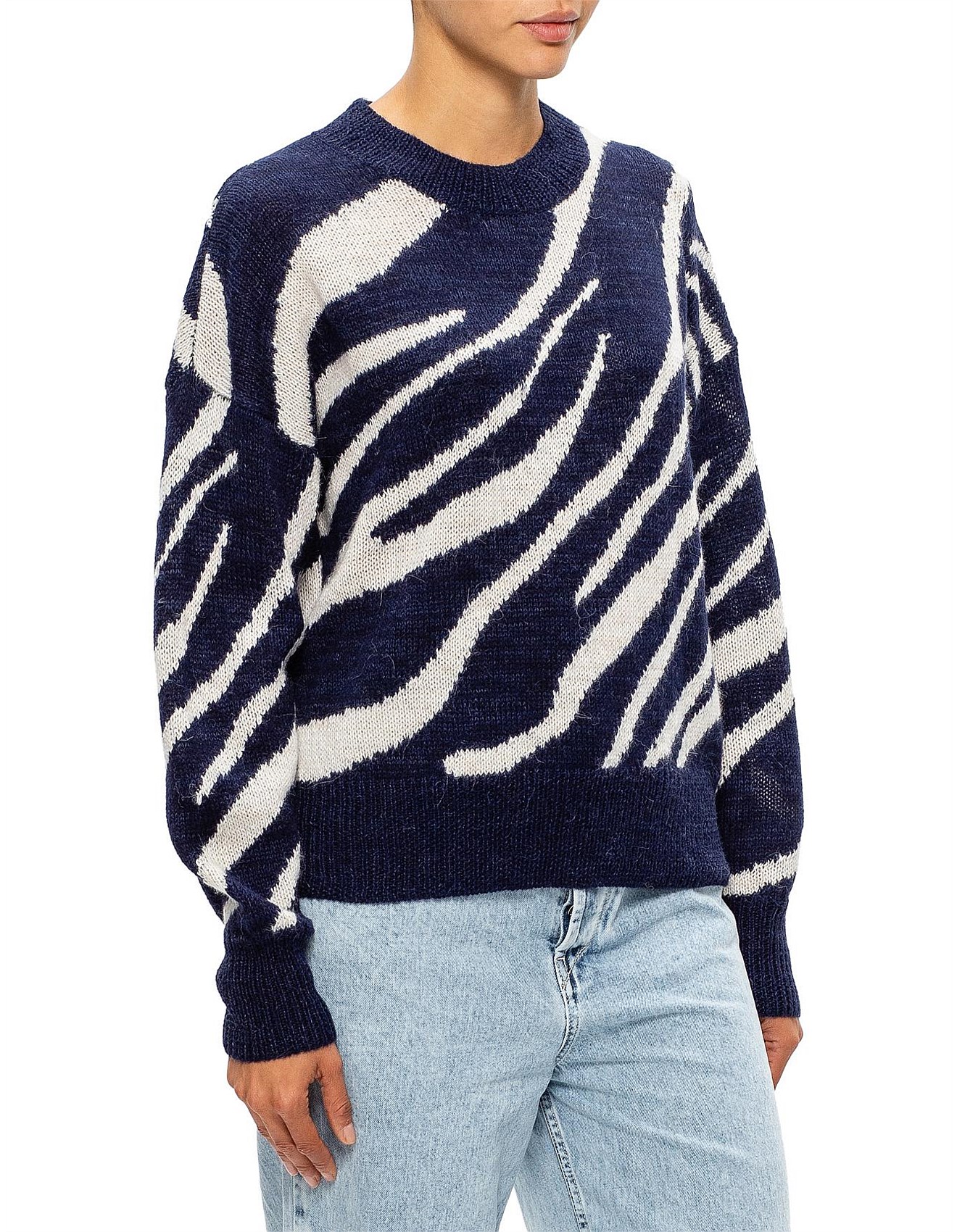 Isabel Marant Etoile Genna Zebra Print Knit David Jones