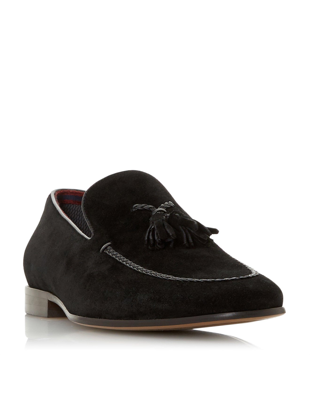 Shoes - Black Suede Spirited Tassel Loafer