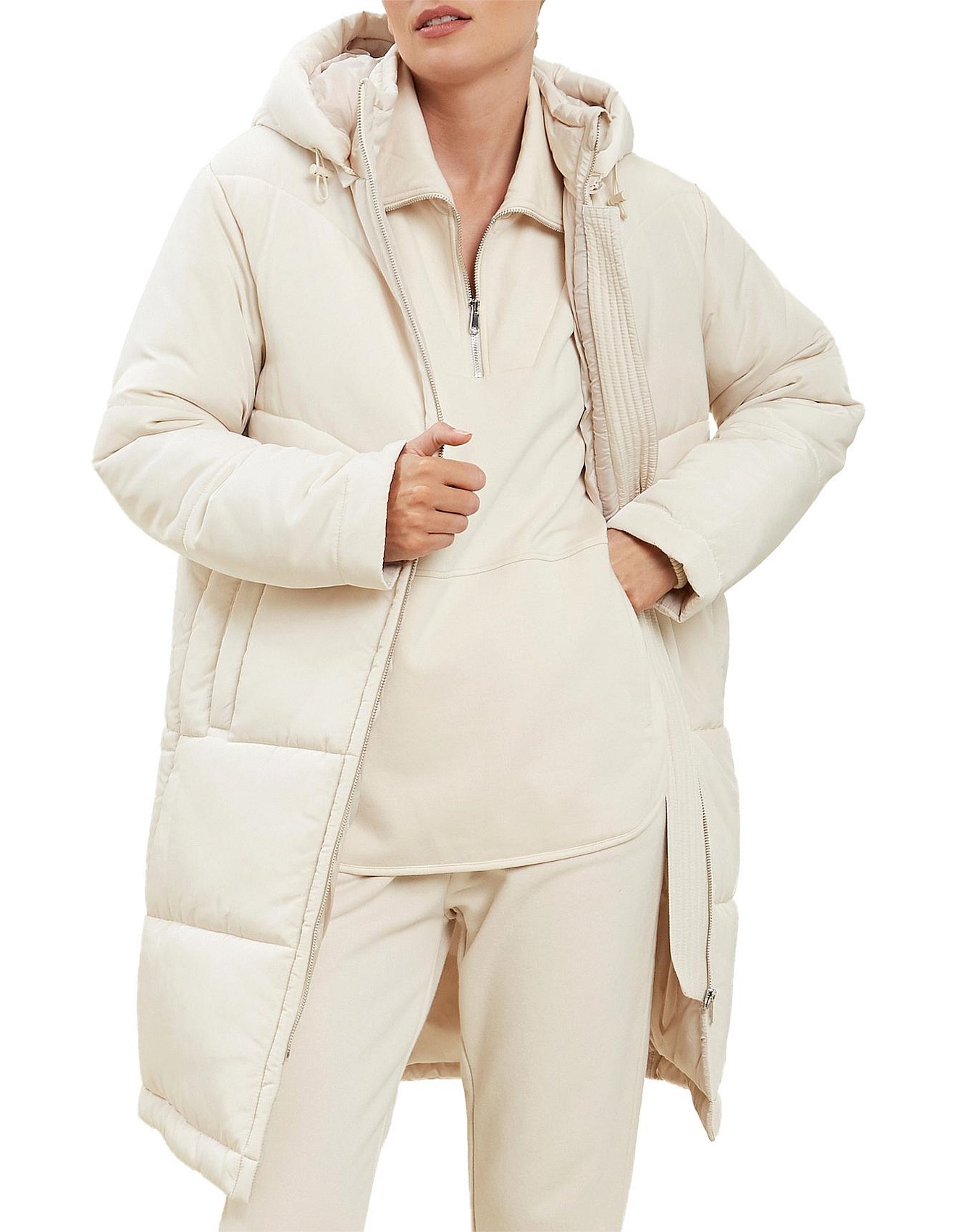 seed longline puffer jacket