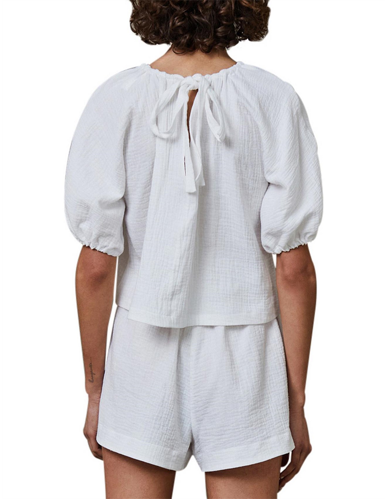 Bec + Bridge Marlowe Ivory Relaxed Shorts David Jones