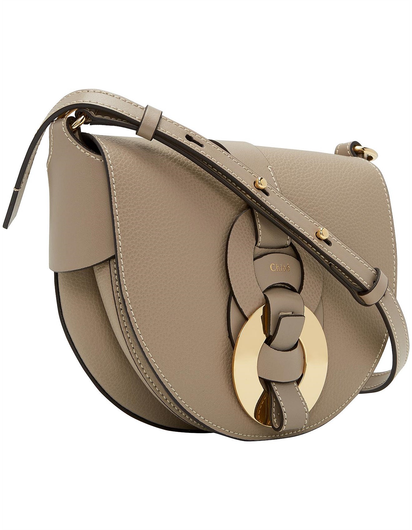 Chloé Small Darryl Saddle Bag In Small Grain Smooth Calfskin
