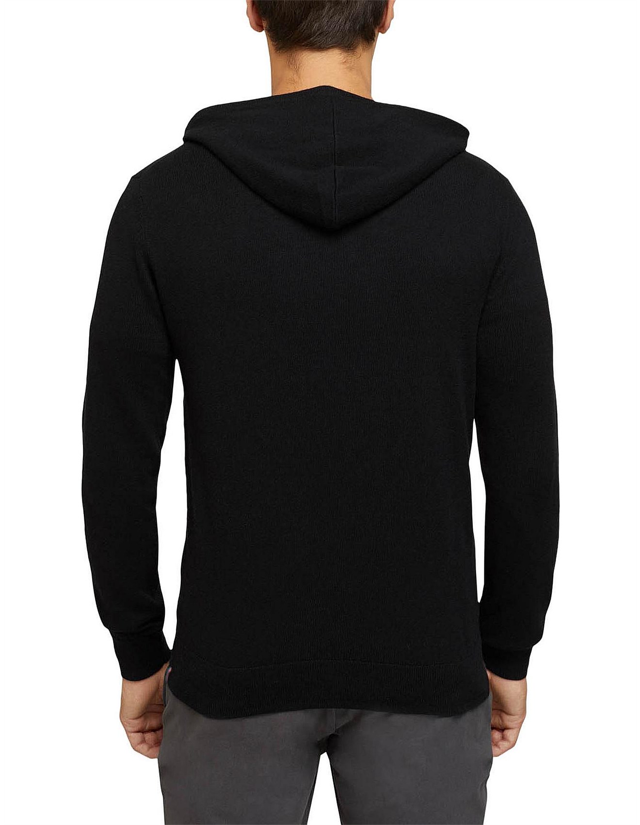 Oxford Louie Cotton Cashmere Hoodie Black | David Jones