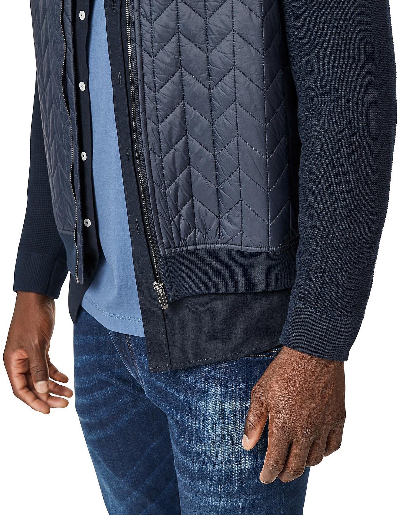 Politix Bendigo Hybrid Tech Quilted Knit David Jones