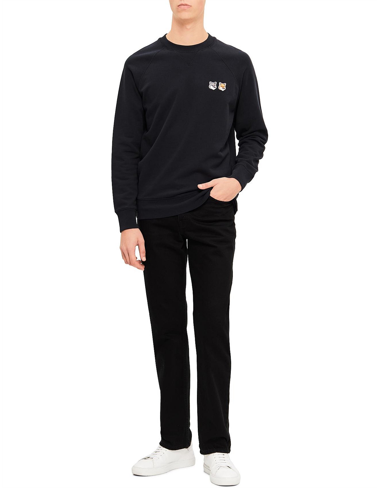 Maison Kitsune Double Fox Head Patch Classic Sweat | David Jones