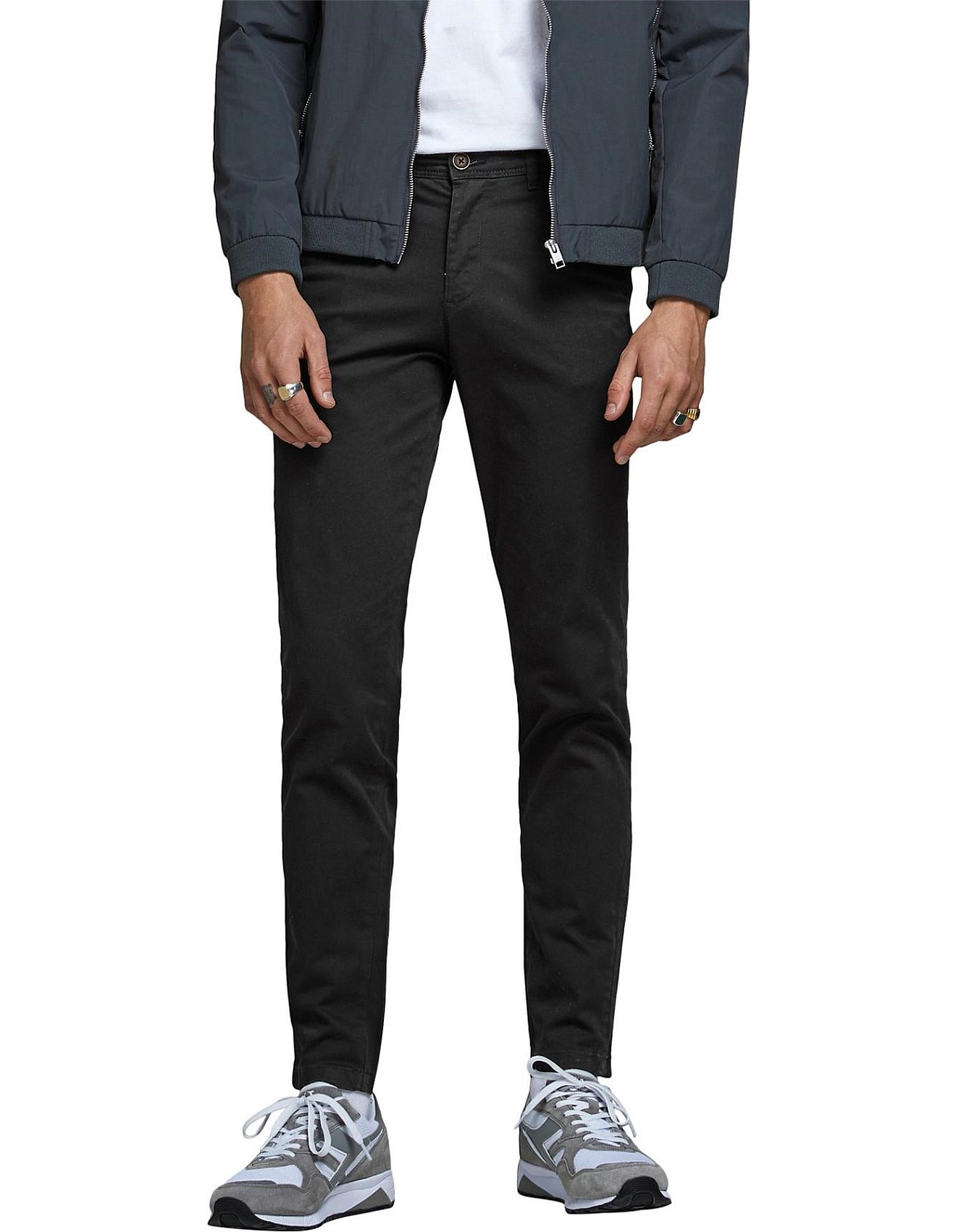 Marco Bowie Slim Fit Chinos Jack And Jones Black Chinos Jack Jones