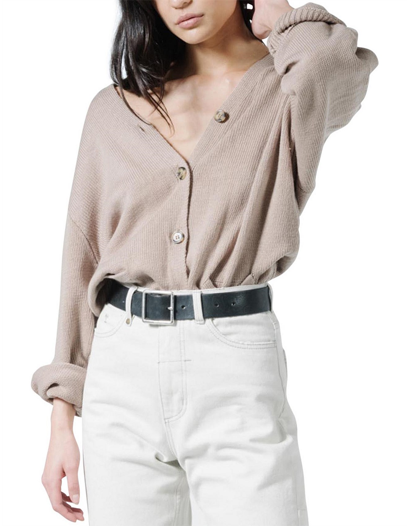 Thrills Courtney Khaki Knit Cardigan David Jones