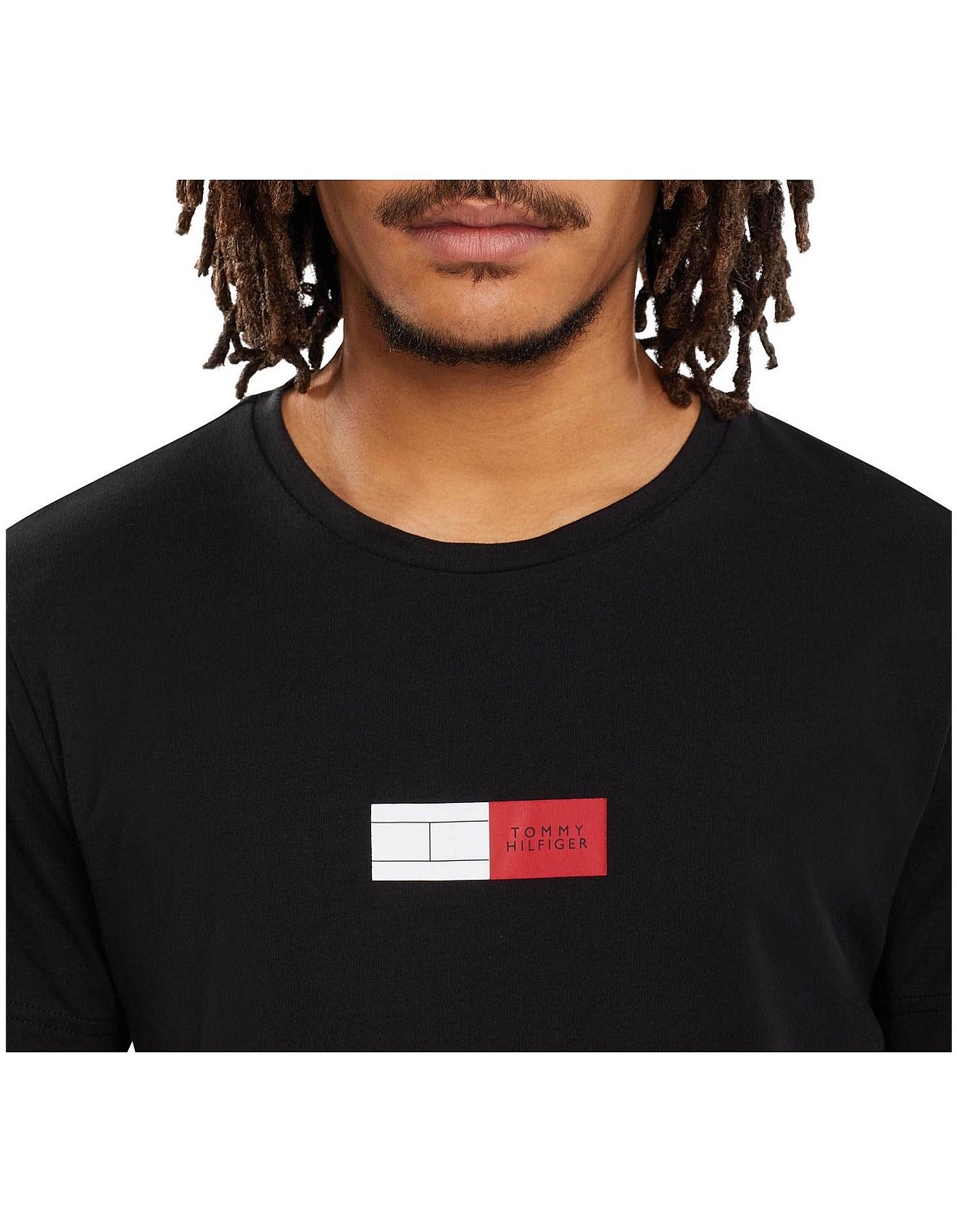 sample scratch box logo tee