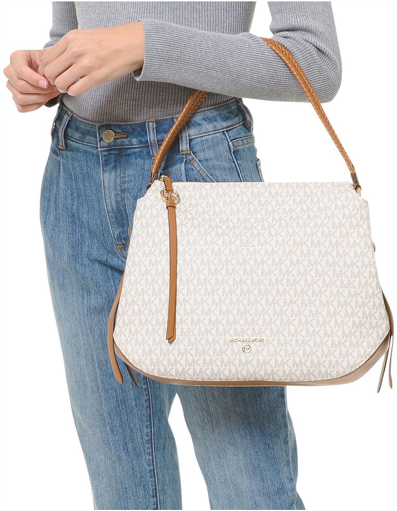 Michael Kors Grand Signature Large Hobo Shoulder Bag David Jones