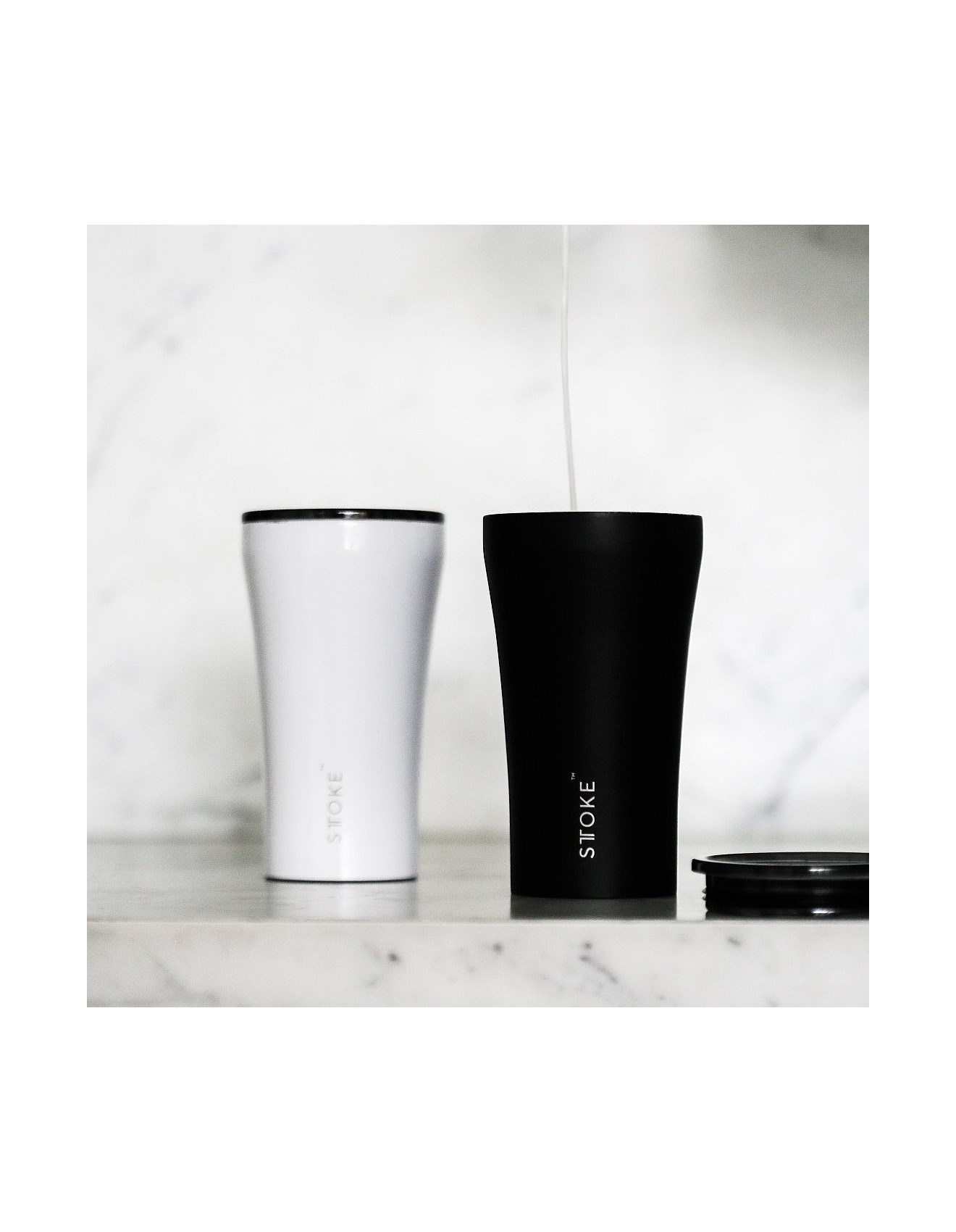 Sttoke Reusable Coffee Cup 354ml Angel White David Jones