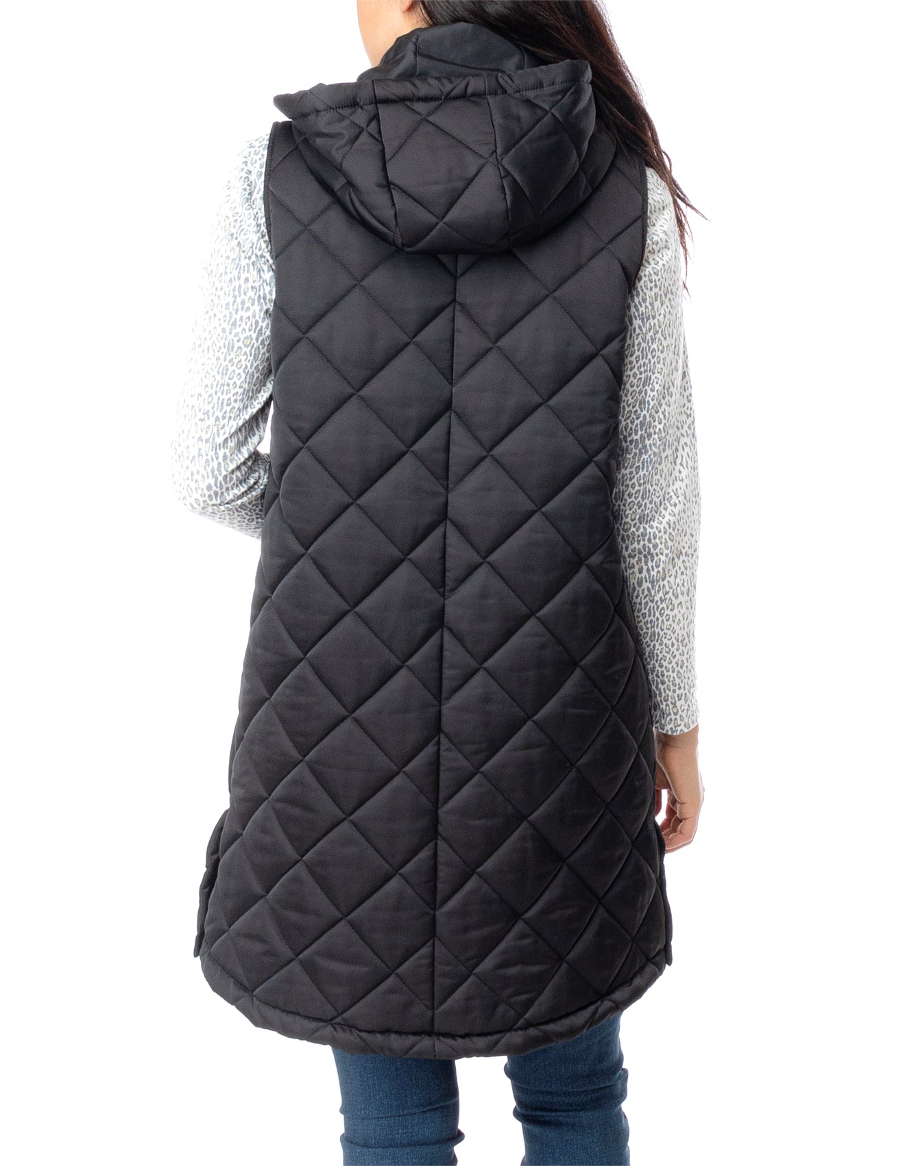 longline puffer vest
