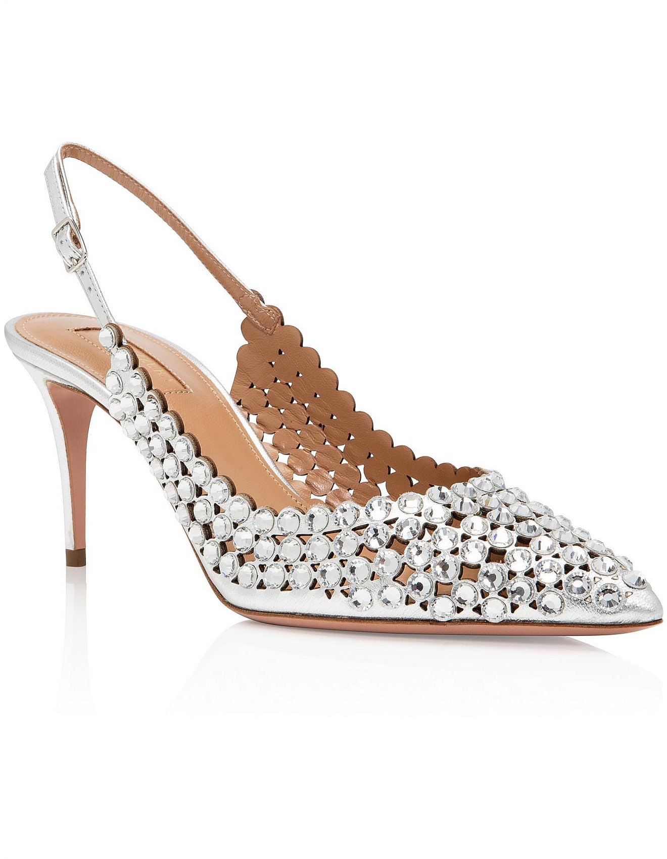 Embellished Aquazzura Tequila Pump Aquazzura Tequila Pump Silver