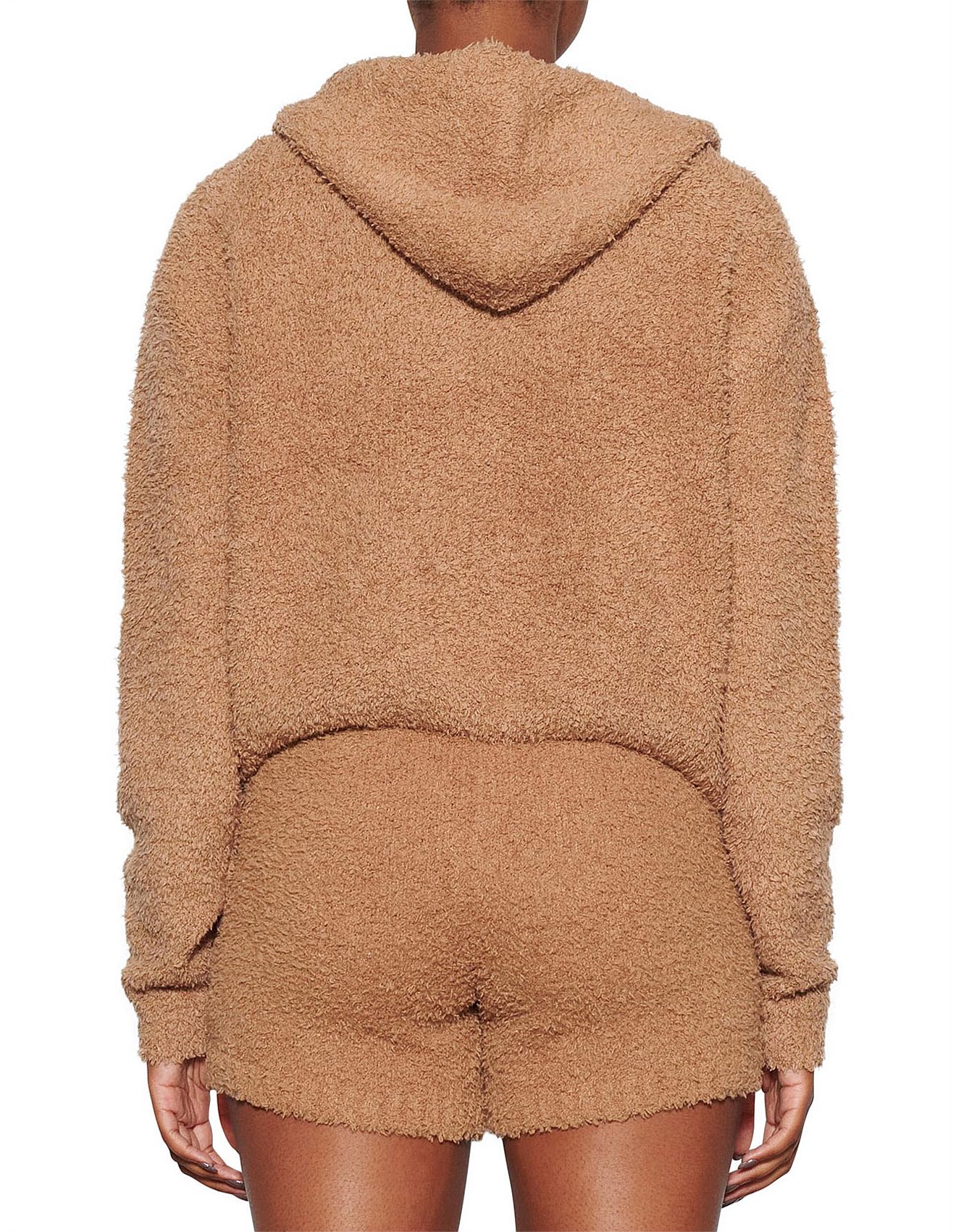 Skims Cozy Knit Zip Up Hoodie Camel | David Jones