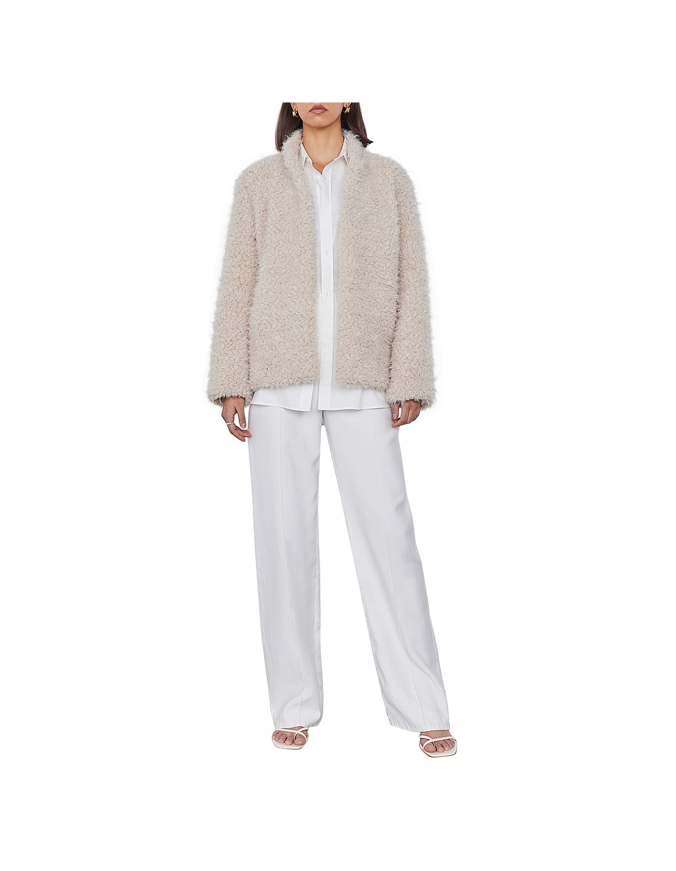 Viktoria & Woods Protagonist Faux Fur Jacket In Frappe | David Jones