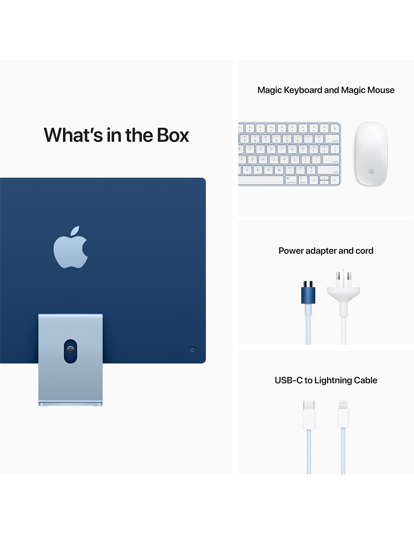 Apple Imac 24-inch 4.5k M1/8 Cpu/7 Gpu/8g/256gb Blue -Mjv93x/a