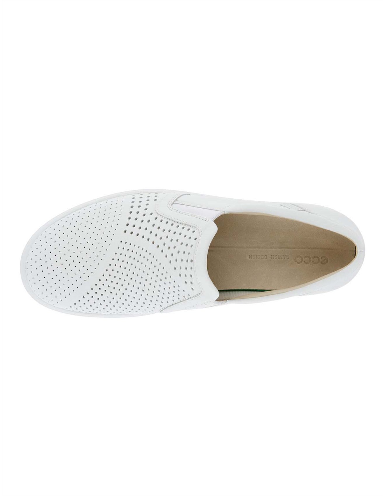 ecco white slip on