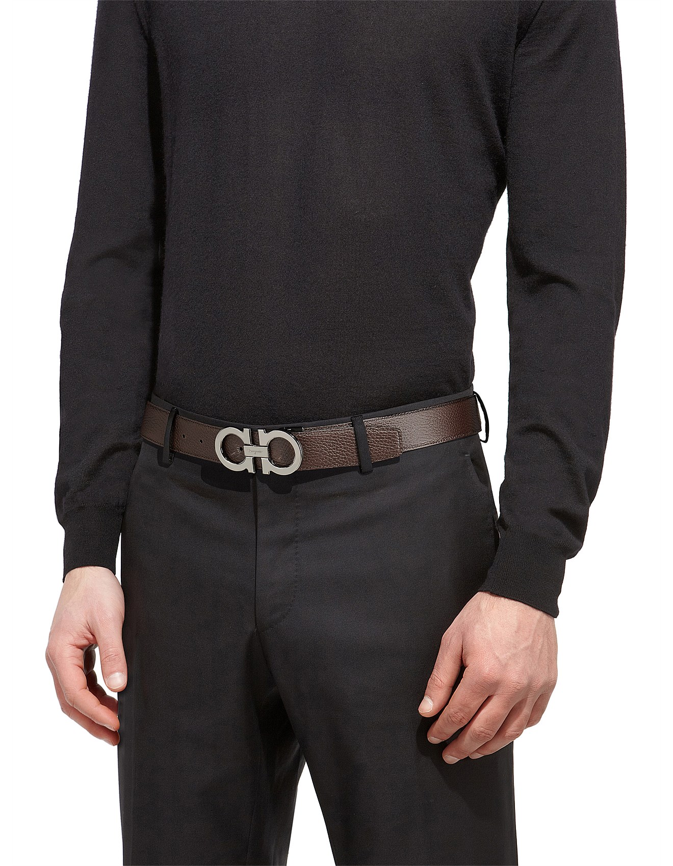 Ferragamo Reversible and Adjustable Gancini Belt | David Jones