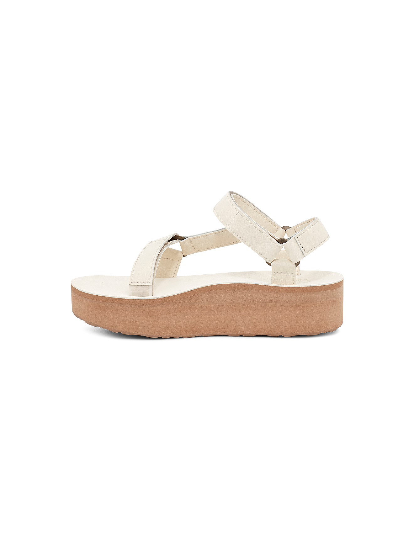white teva flatform sandals