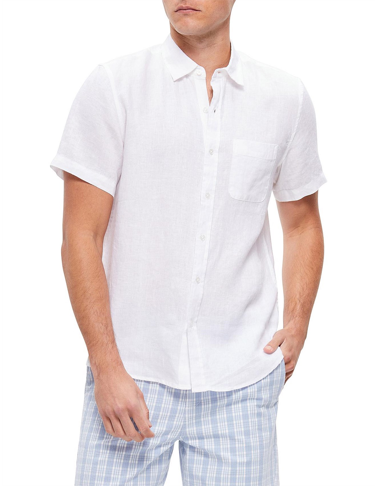 David Jones Short Sleeve Linen Shirt David Jones