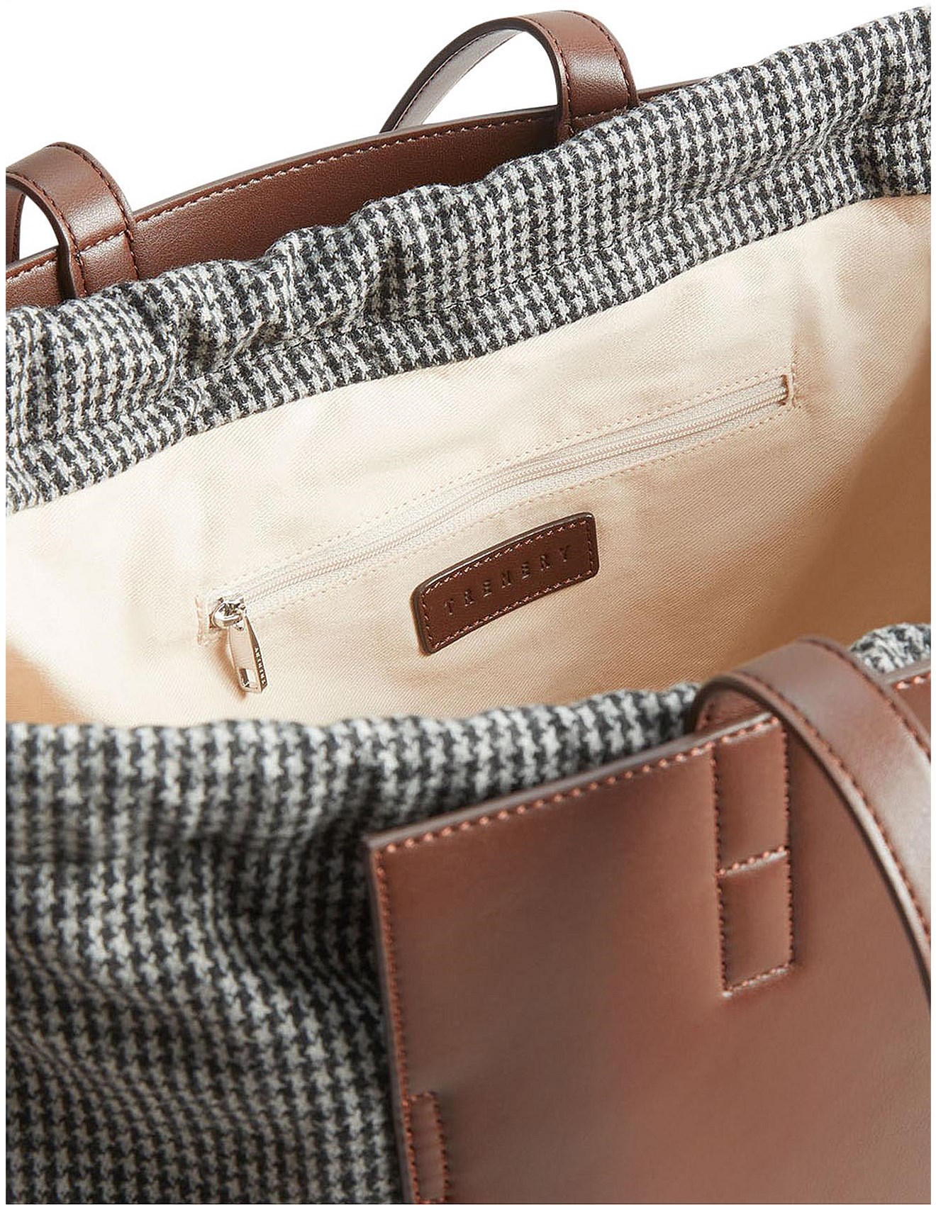 Trenery Textile Leather Drawstring Shoulder Bag David Jones