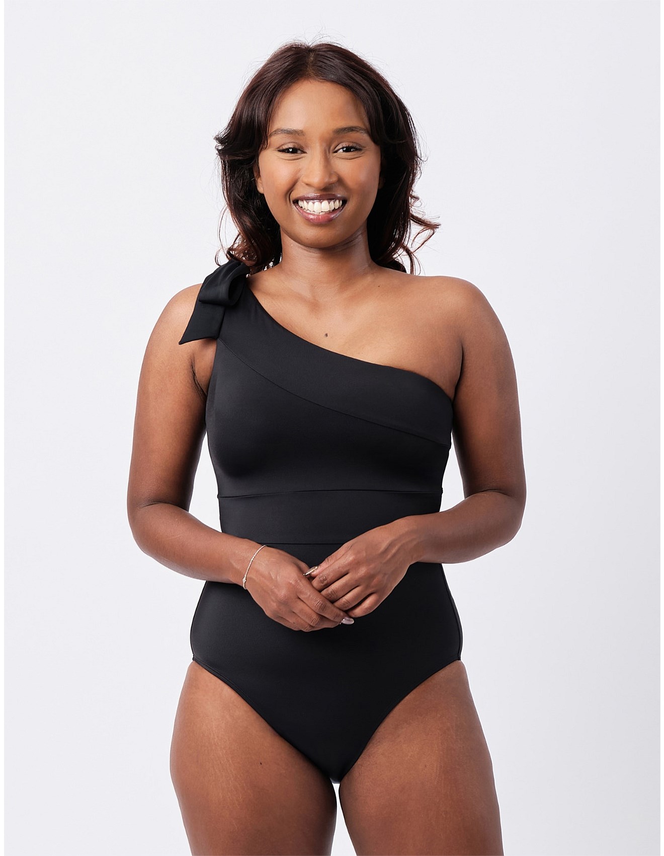 Une Piece Classic One Shoulder One Piece Swimsuit | David Jones