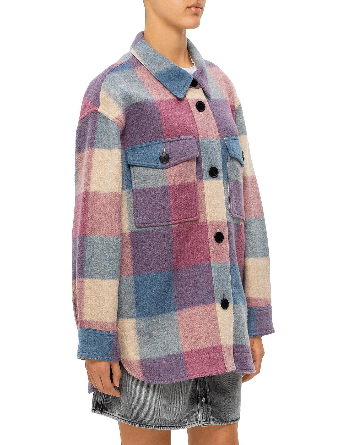 Isabel Marant Etoile Harveli Rosewood Blanket Coat | David Jones