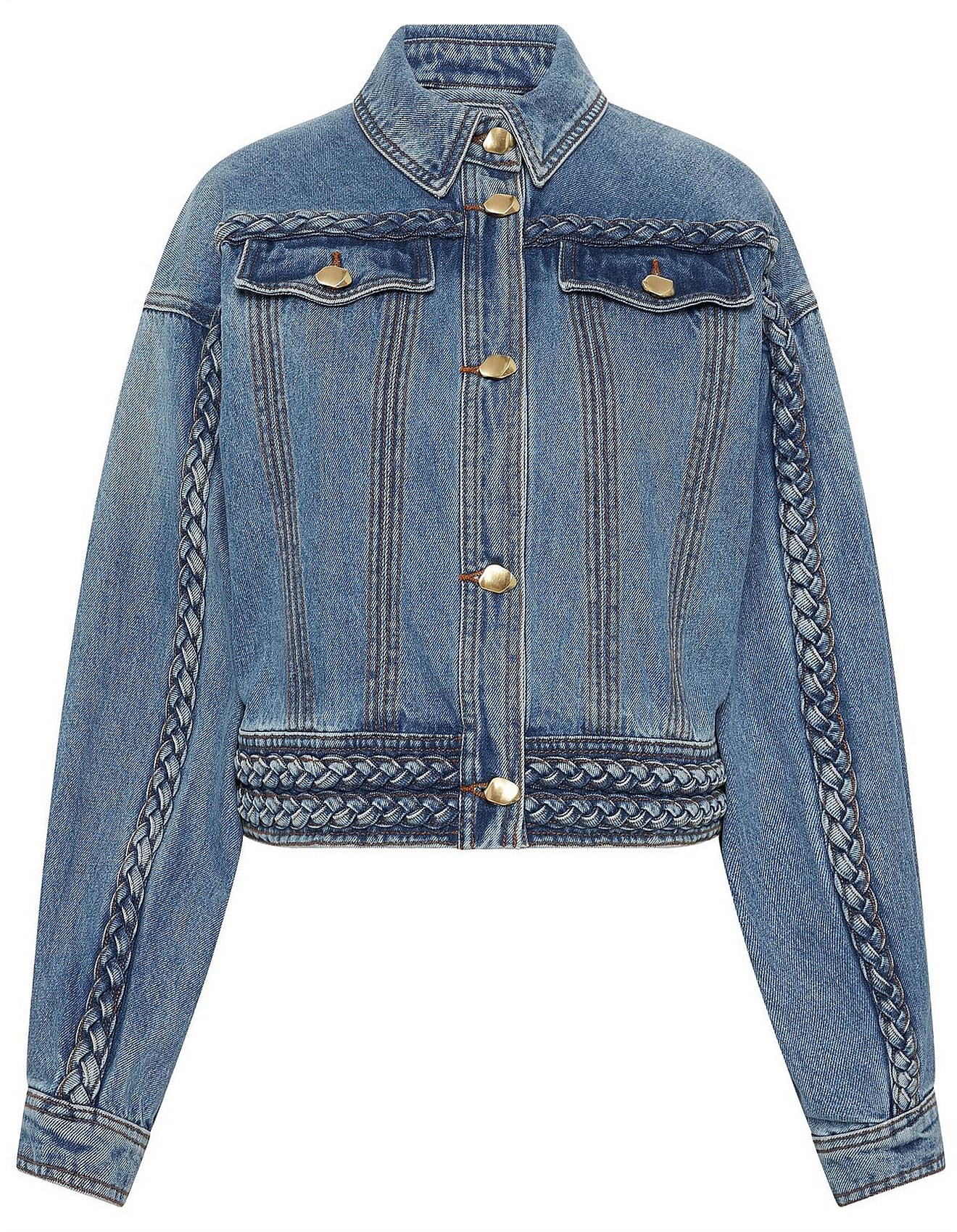 Aje Lyon Braided Denim Jacket David Jones
