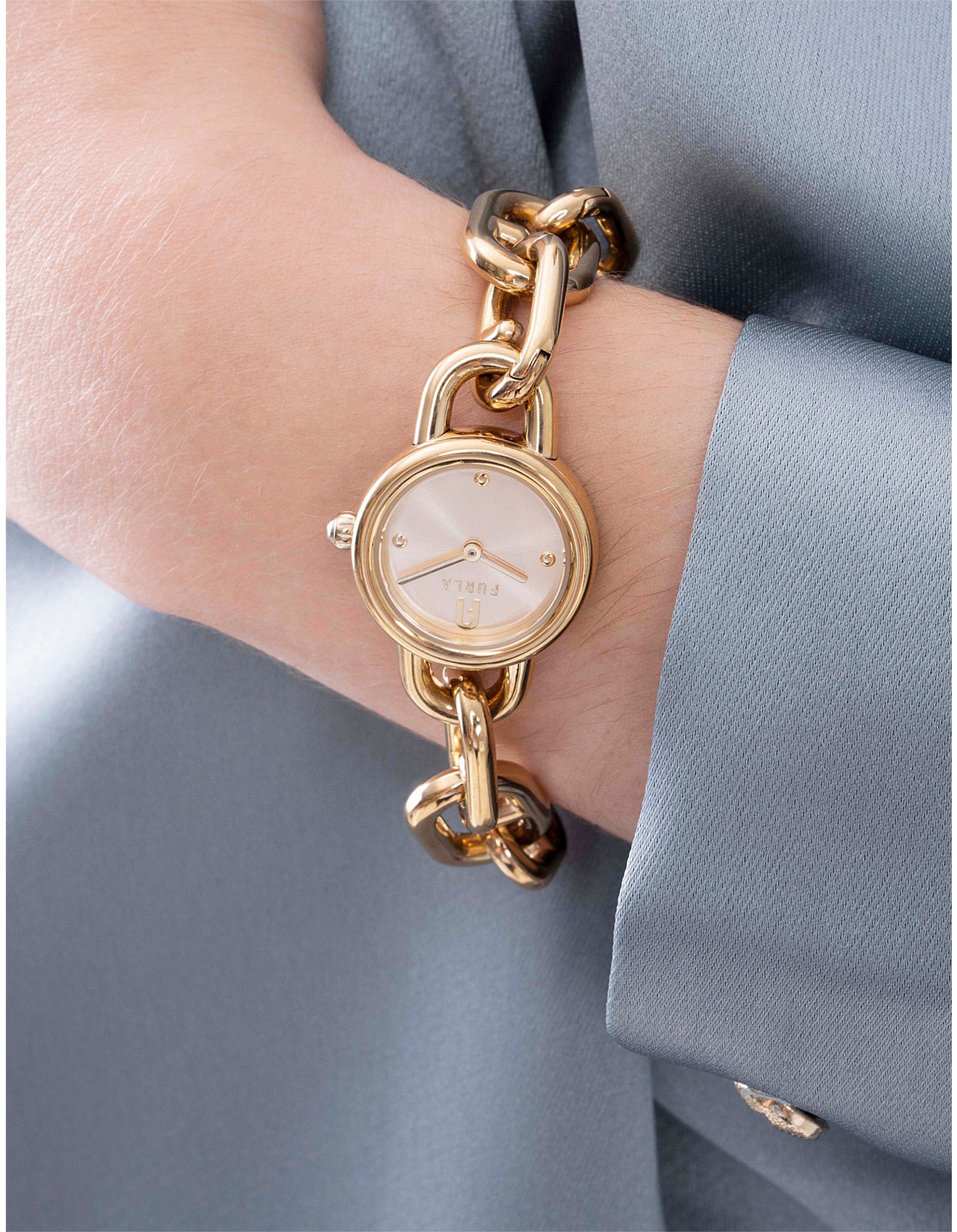 Furla Chain Bracelet P Yellow Gold Watch David Jones