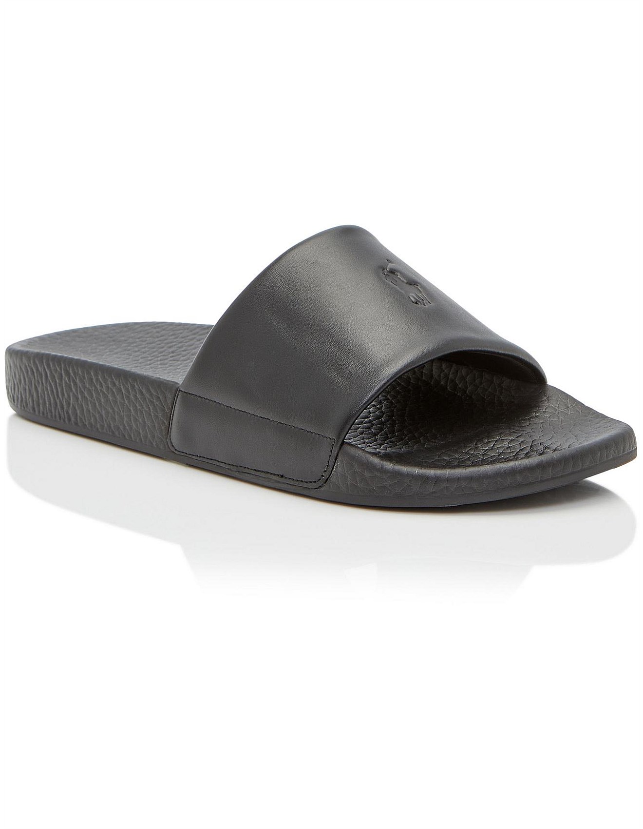 Comfortable Slides Ralph Lauren Black Sliders Polo Ralph Lauren