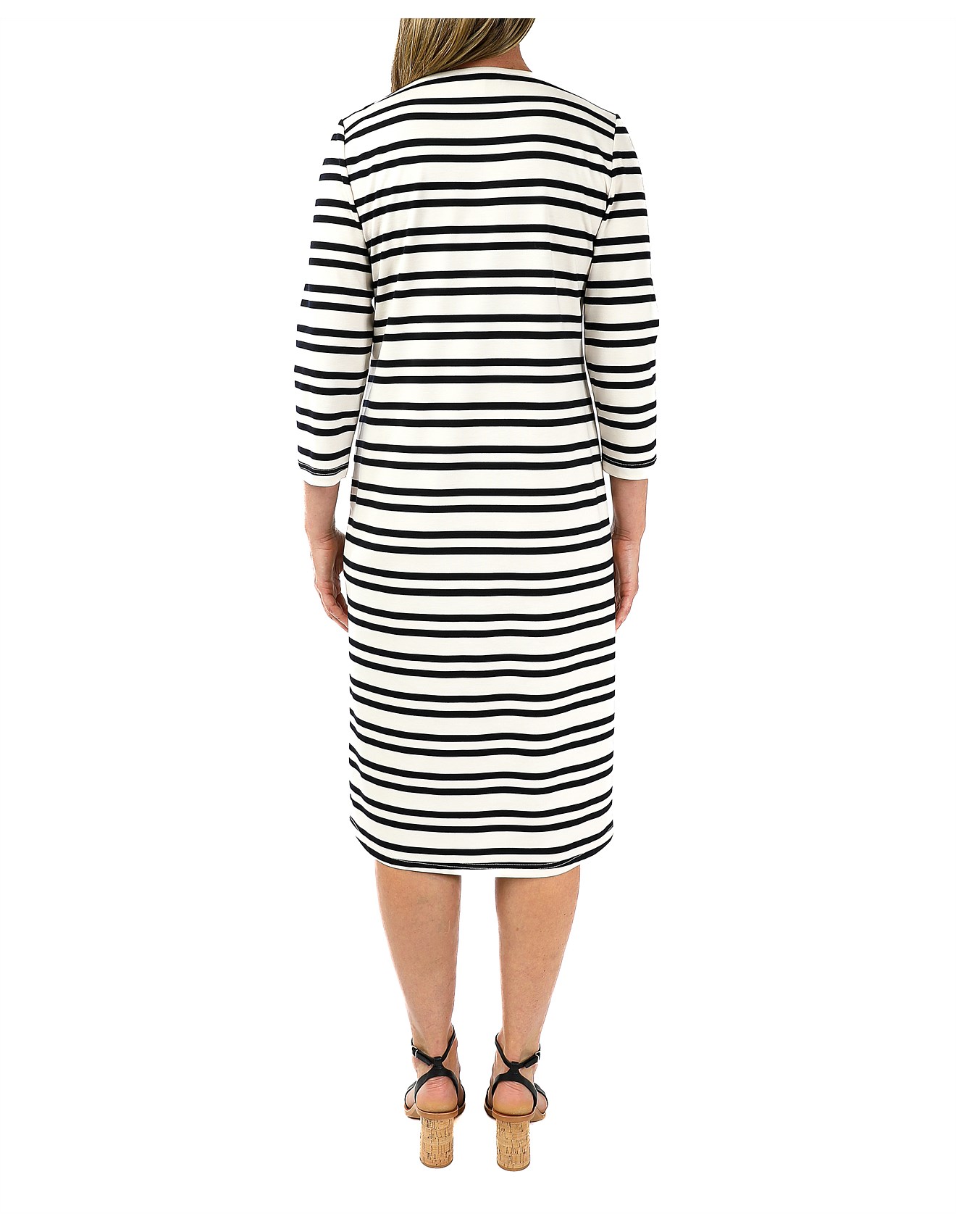 Dresses - 3/4 Sleeve Jersey Midi Dress
