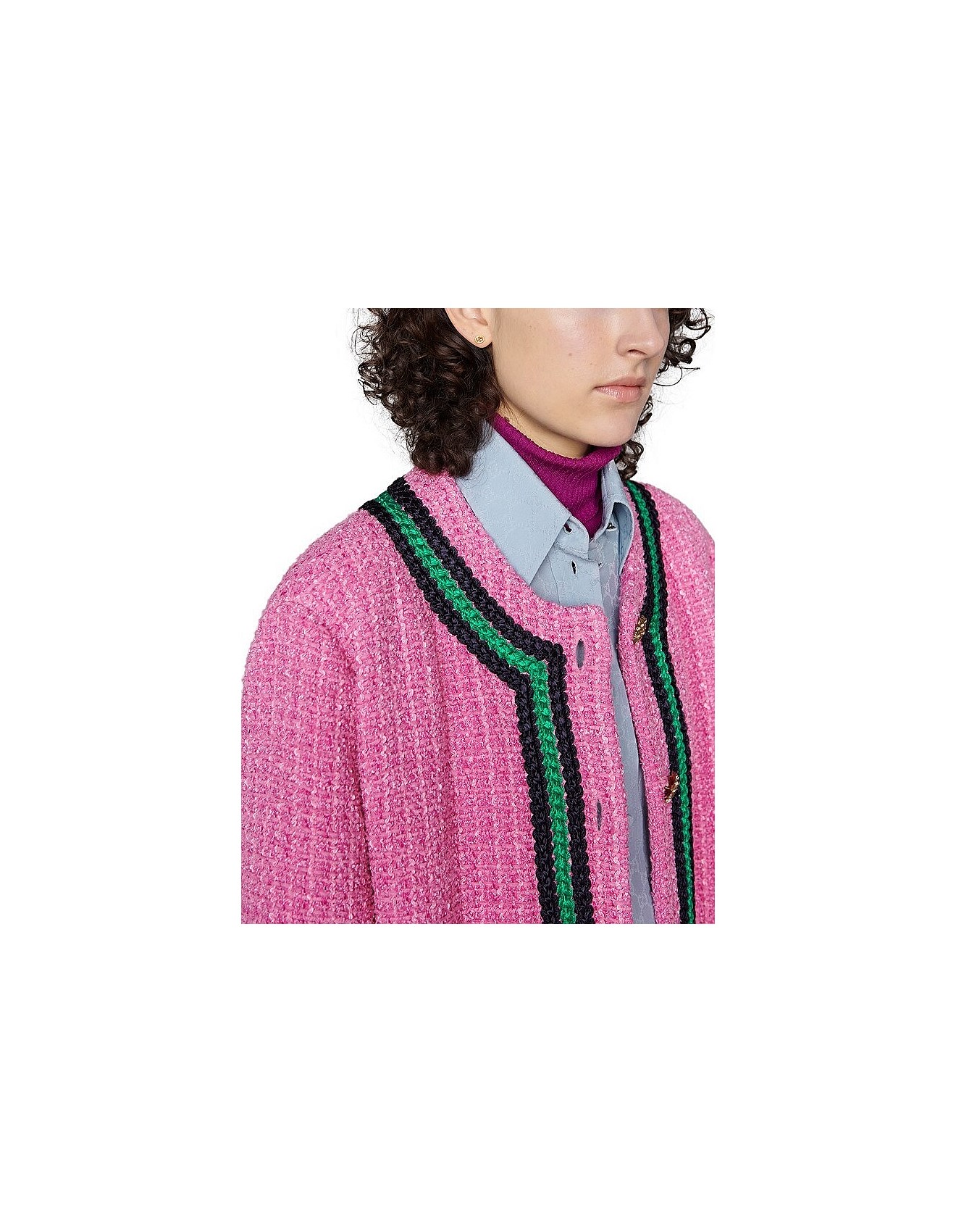 Cardigan Pink Gucci Green Sweater Cardigan Green And Pink Gucci