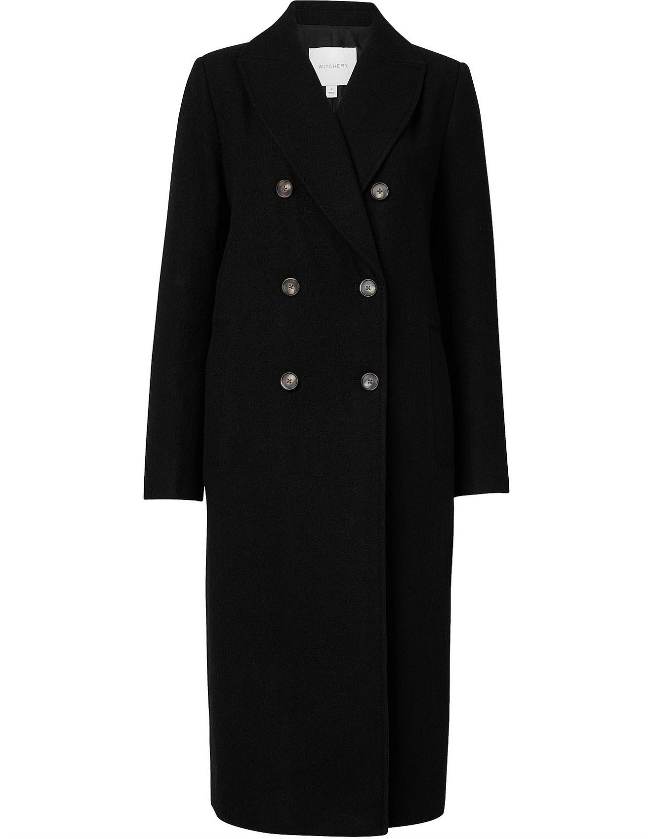 Double-breasted Wool coat ¥48,400 Witchery Classic Wool Blend Double Breasted Coat | David Jones