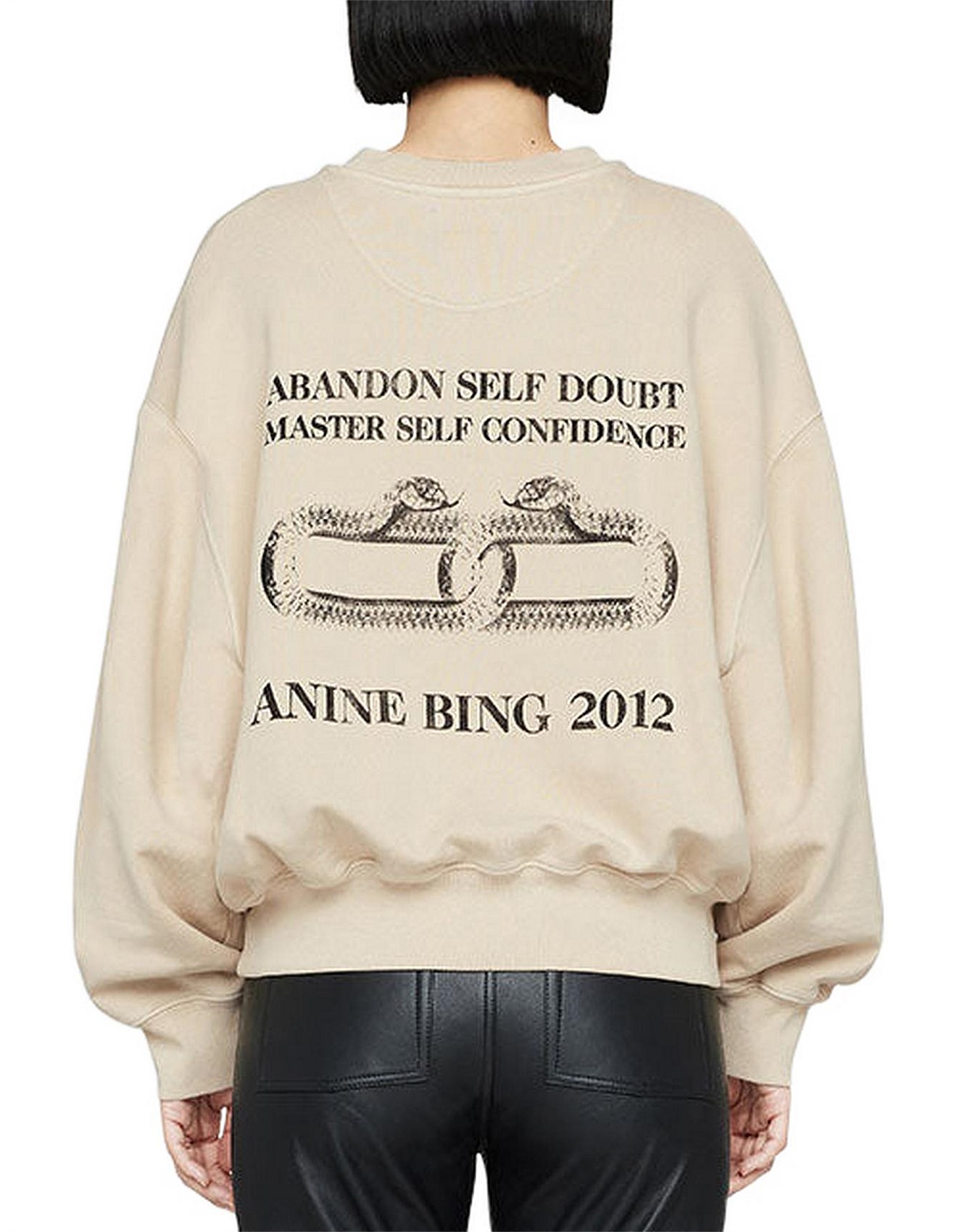 Anine Bing Leo Sweatshirt Serpent Sand David Jones