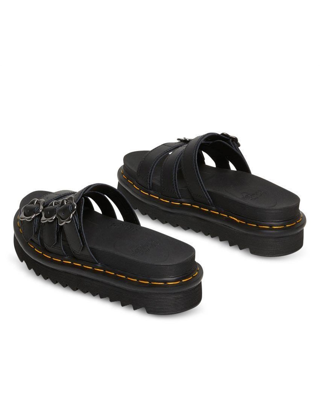 Martens Blaire Slide Flower Buckle Sandals David Jones