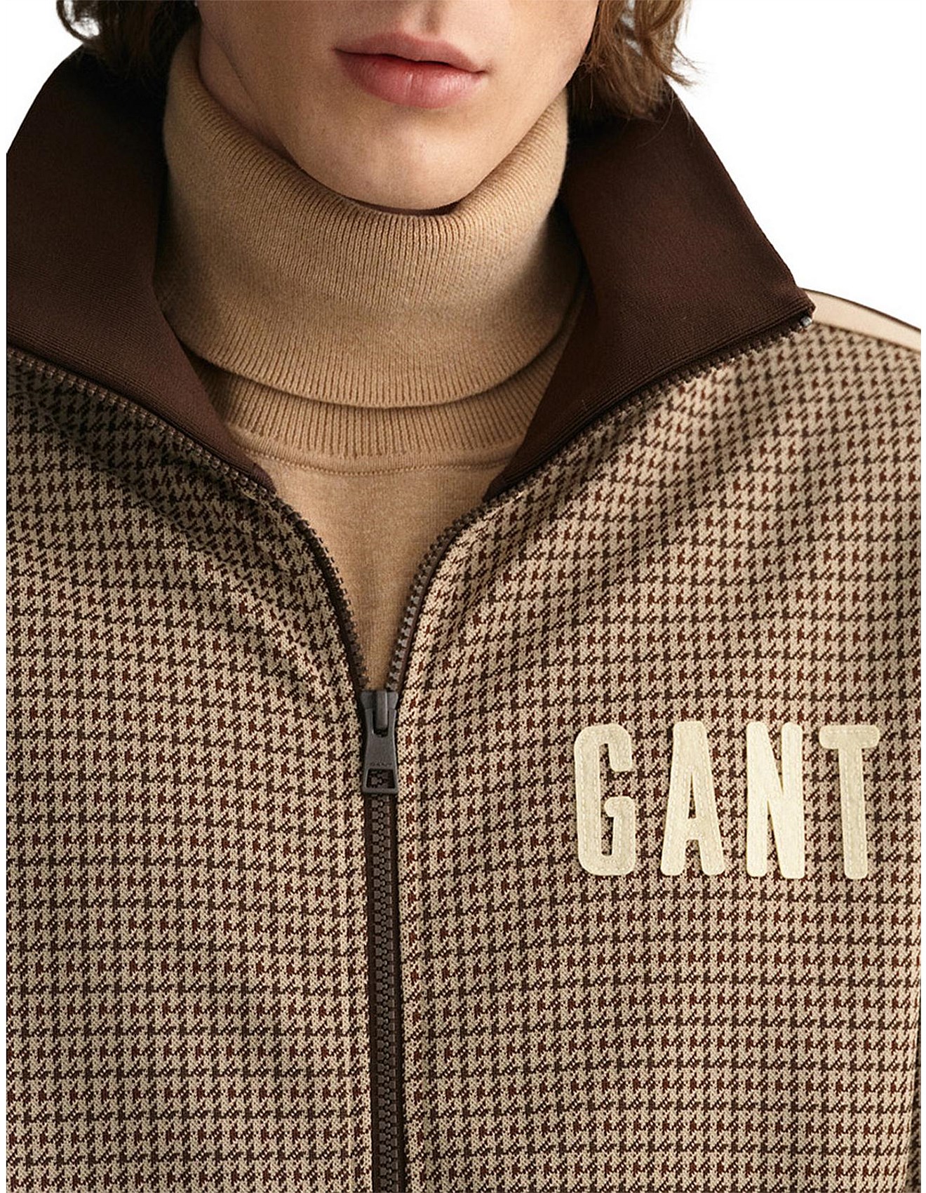 Gant Houndstooth Tracksuit Jacket David Jones