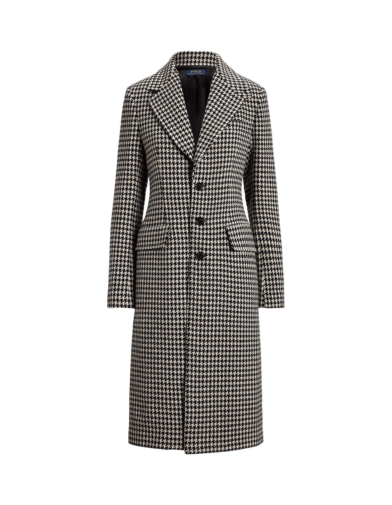 Polo Ralph Lauren Houndstooth Wool-blend Tweed Coat | David