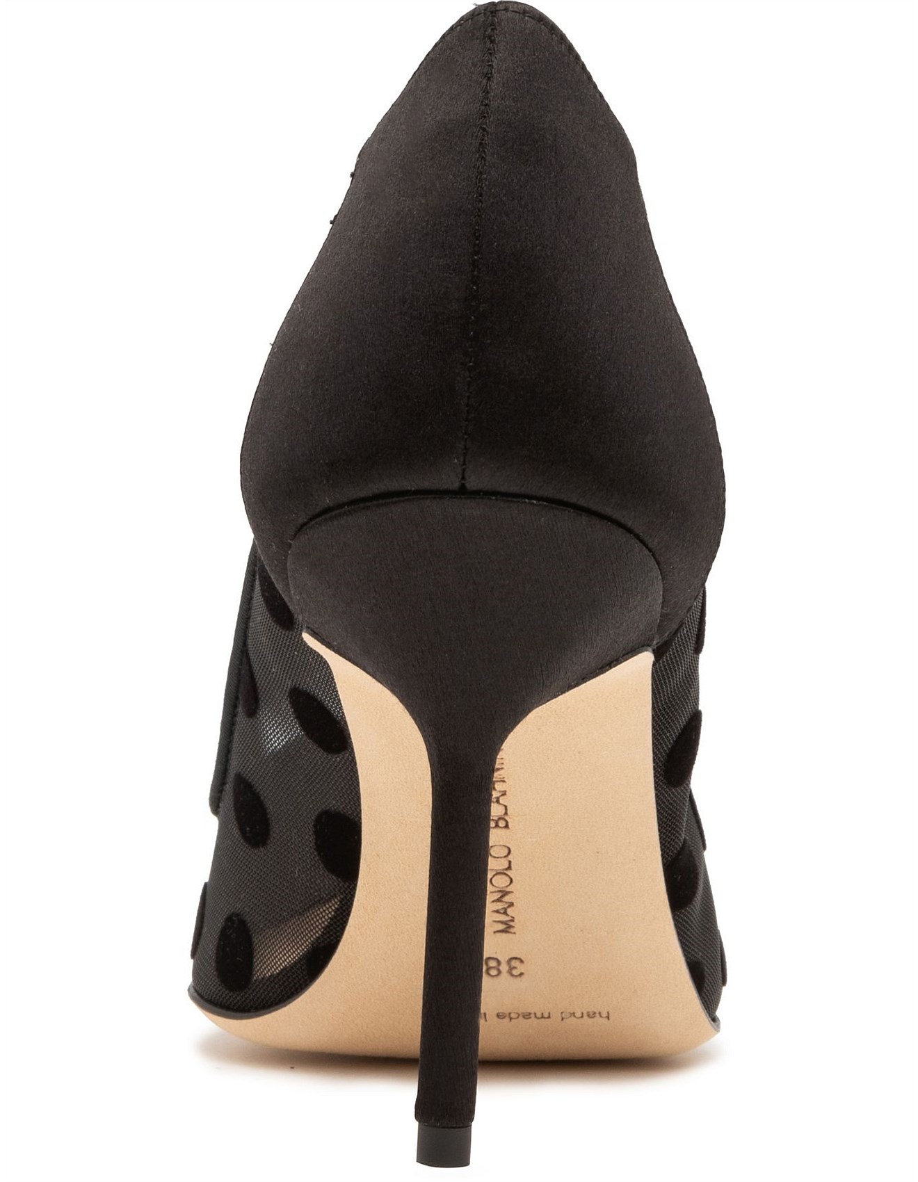Manolo Blahnik Bbla Polka Dot Mesh Pump 90 David Jones