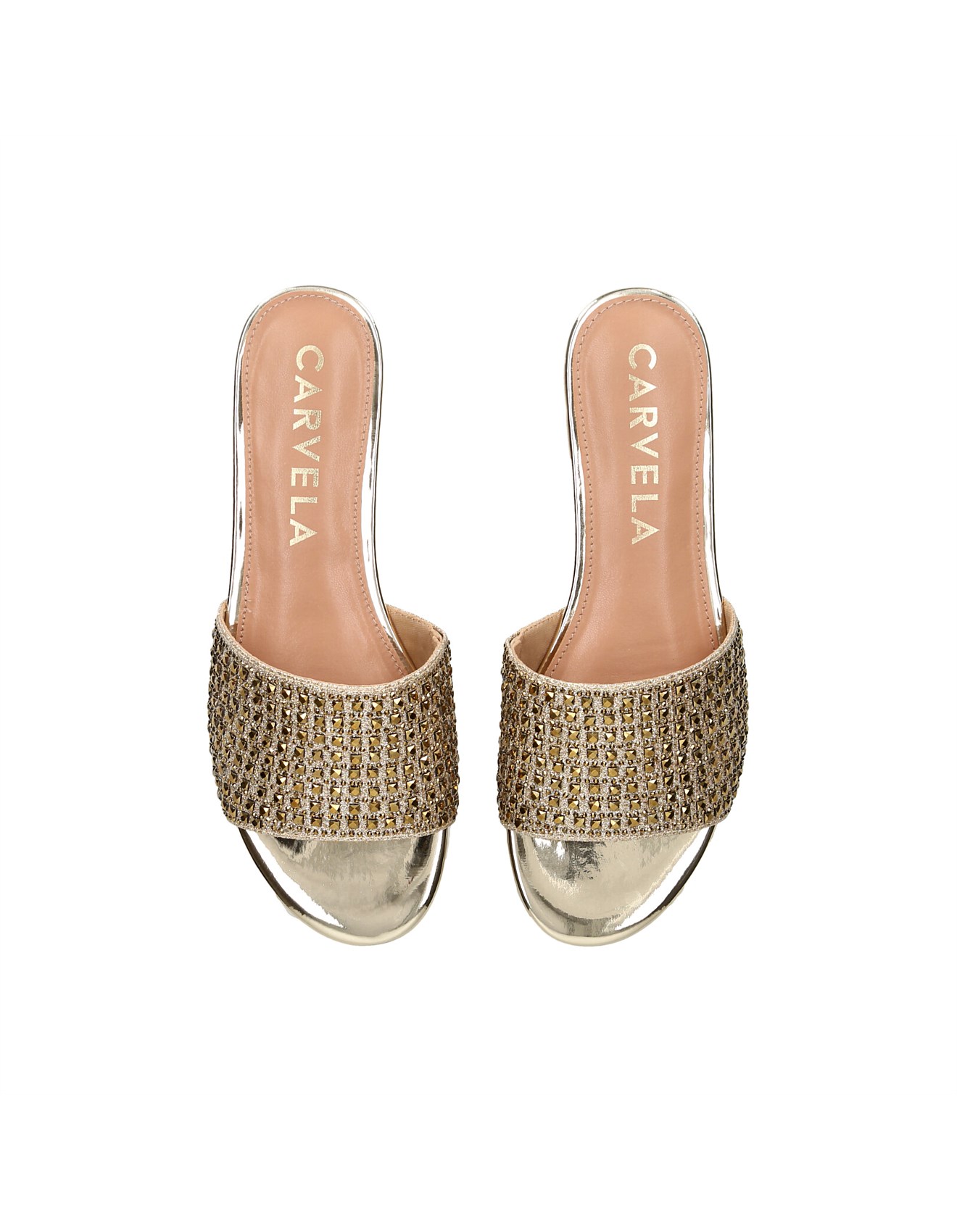 Carvela Kianni Mule Gold Slip On Sandals David Jones