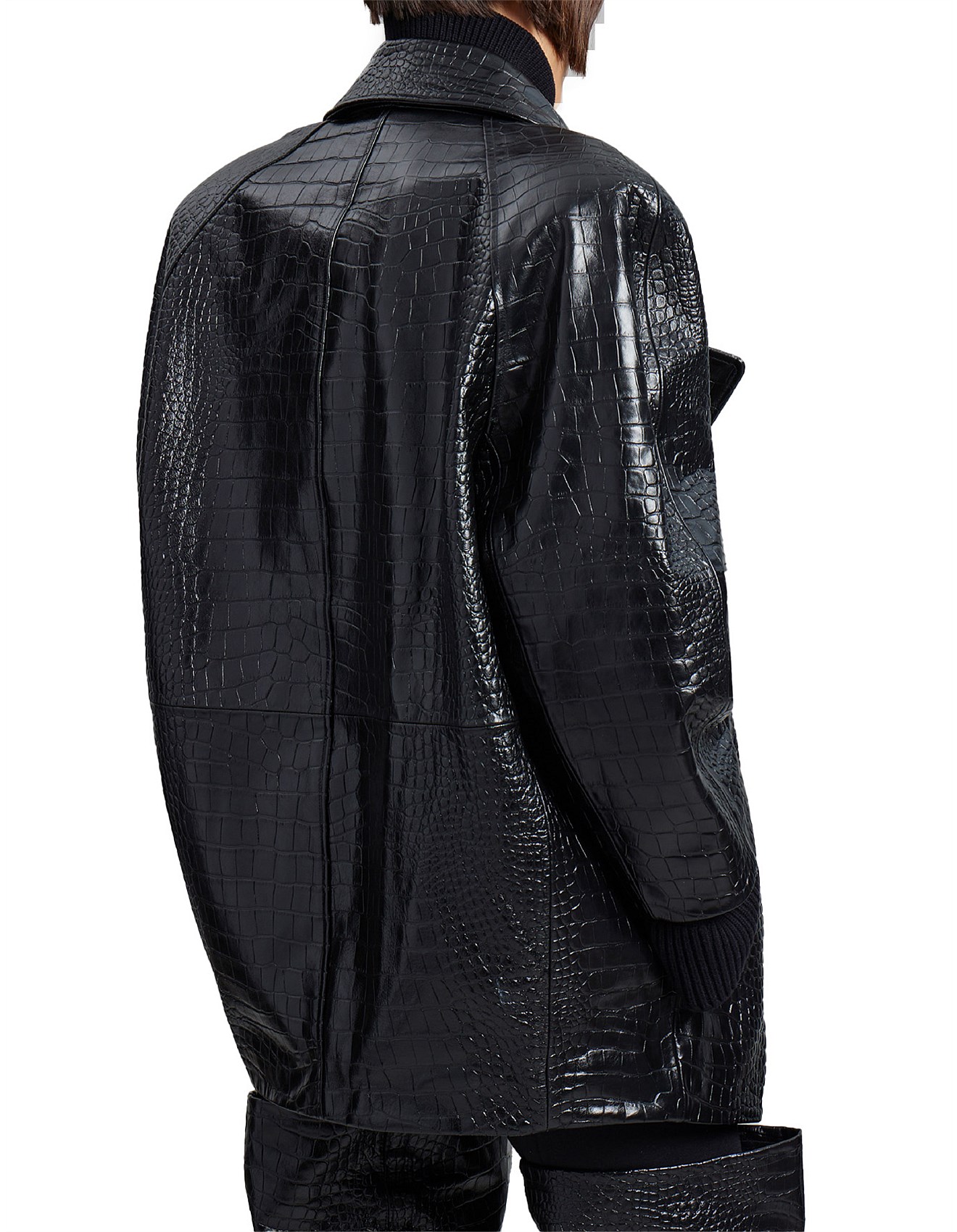 The Frankie Shop Jackie Croc-effect Coat | David Jones