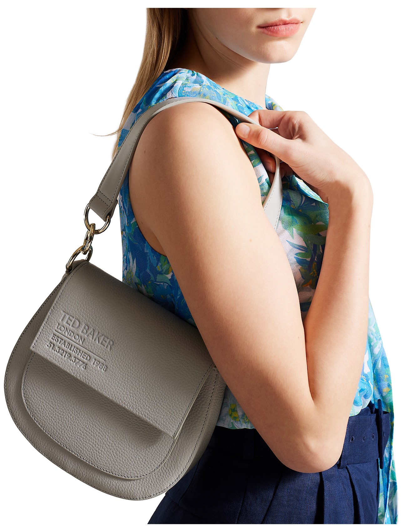 Grey Ted Baker London Amali Leather Crossbody Bag Ted Baker London