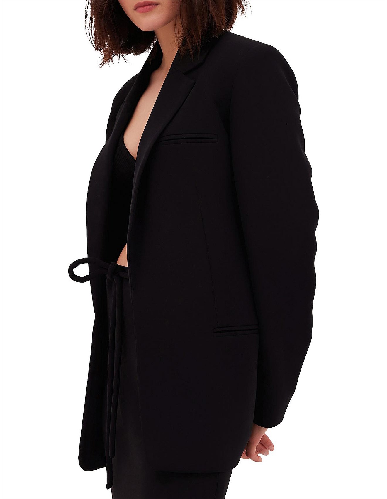 Linen Blazer Acne Studios Checked Blazer Bianca Spender Black